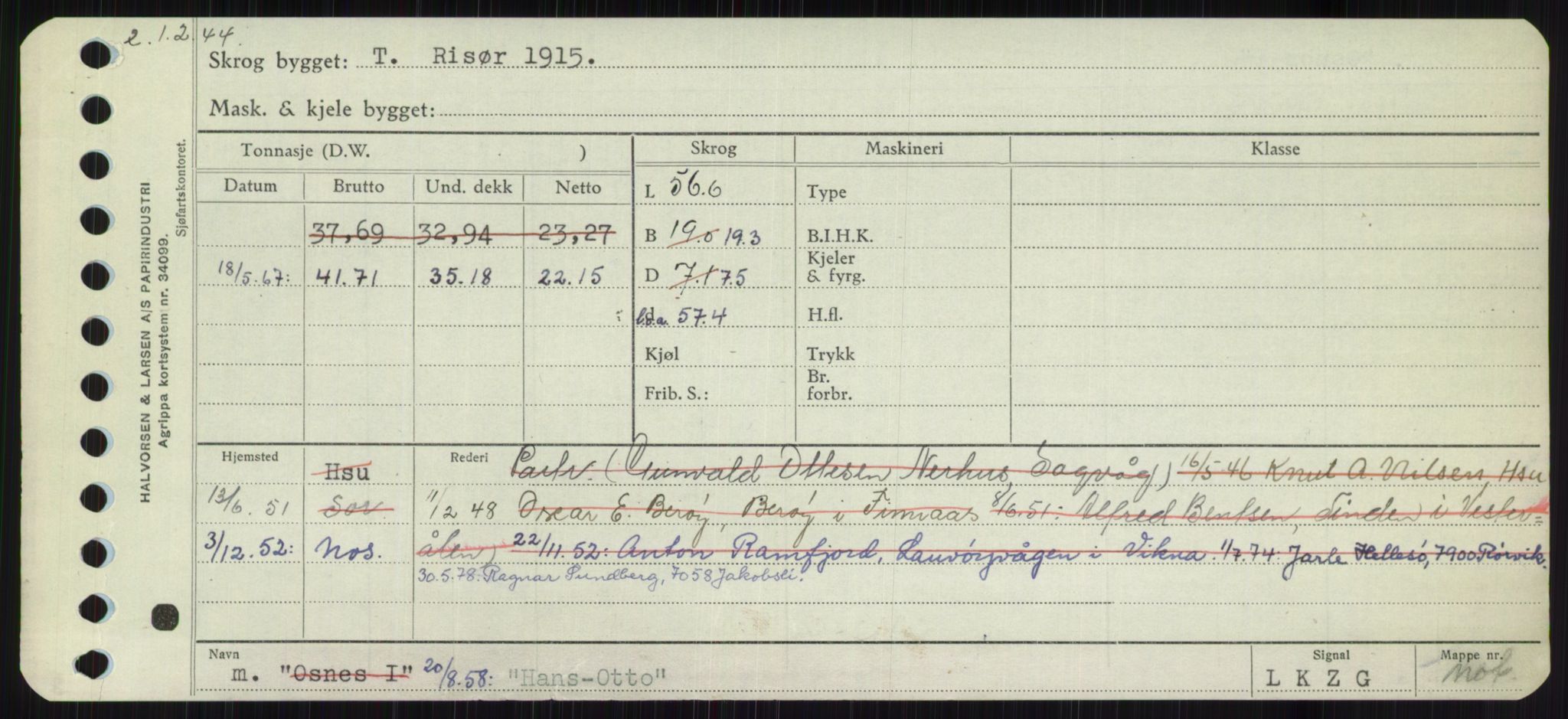 Sjøfartsdirektoratet med forløpere, Skipsmålingen, RA/S-1627/H/Ha/L0002/0002: Fartøy, Eik-Hill / Fartøy, G-Hill, p. 463