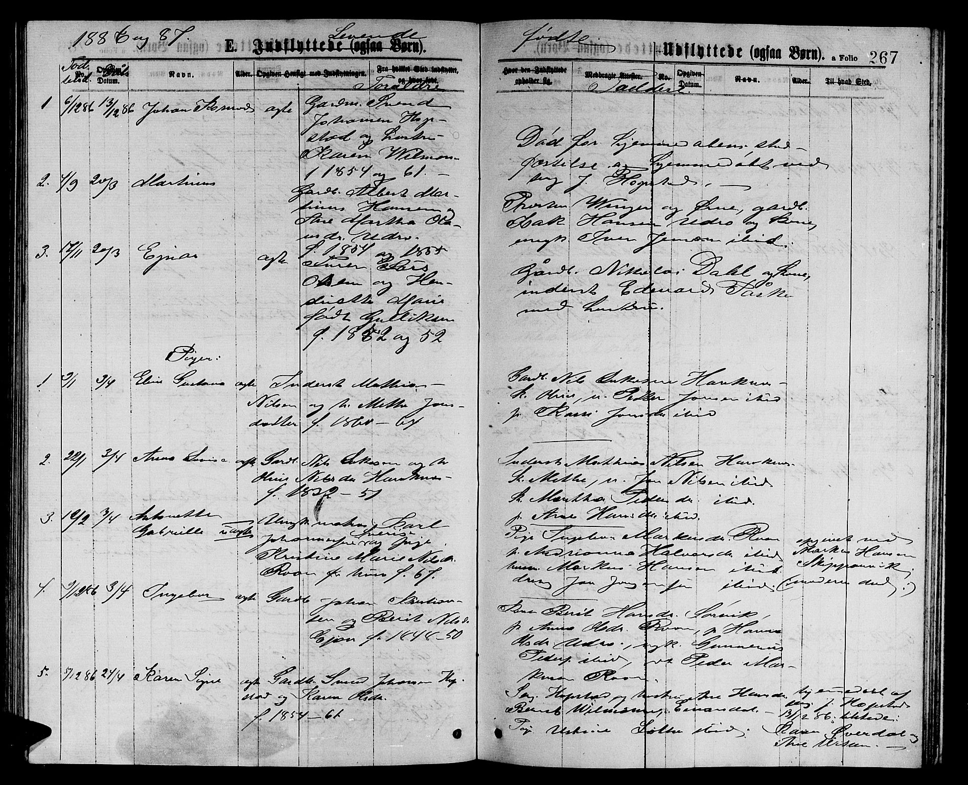 Ministerialprotokoller, klokkerbøker og fødselsregistre - Sør-Trøndelag, AV/SAT-A-1456/657/L0715: Parish register (copy) no. 657C02, 1873-1888, p. 267