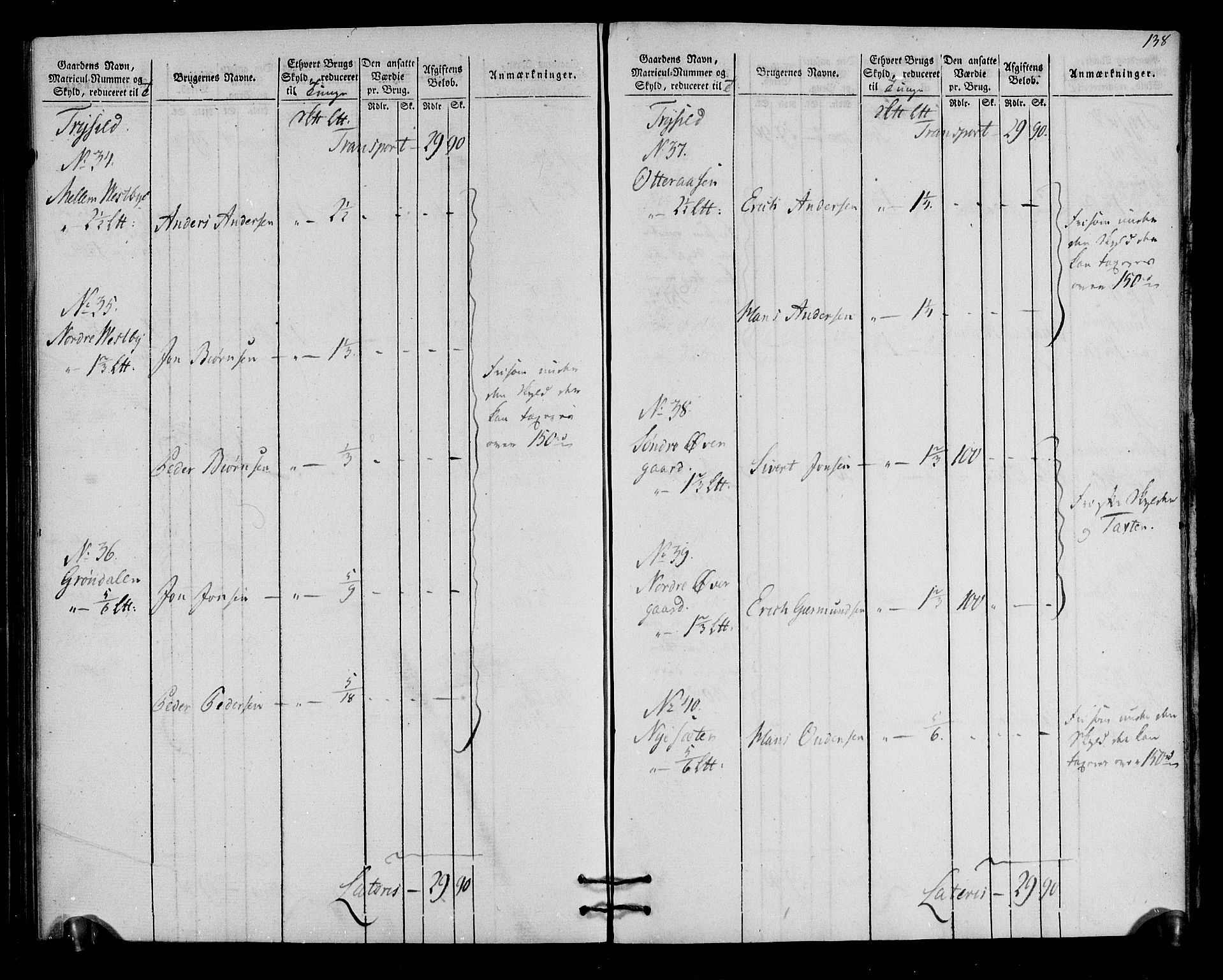 Rentekammeret inntil 1814, Realistisk ordnet avdeling, AV/RA-EA-4070/N/Ne/Nea/L0030: Østerdal fogderi. Oppebørselsregister, 1803-1804, p. 141