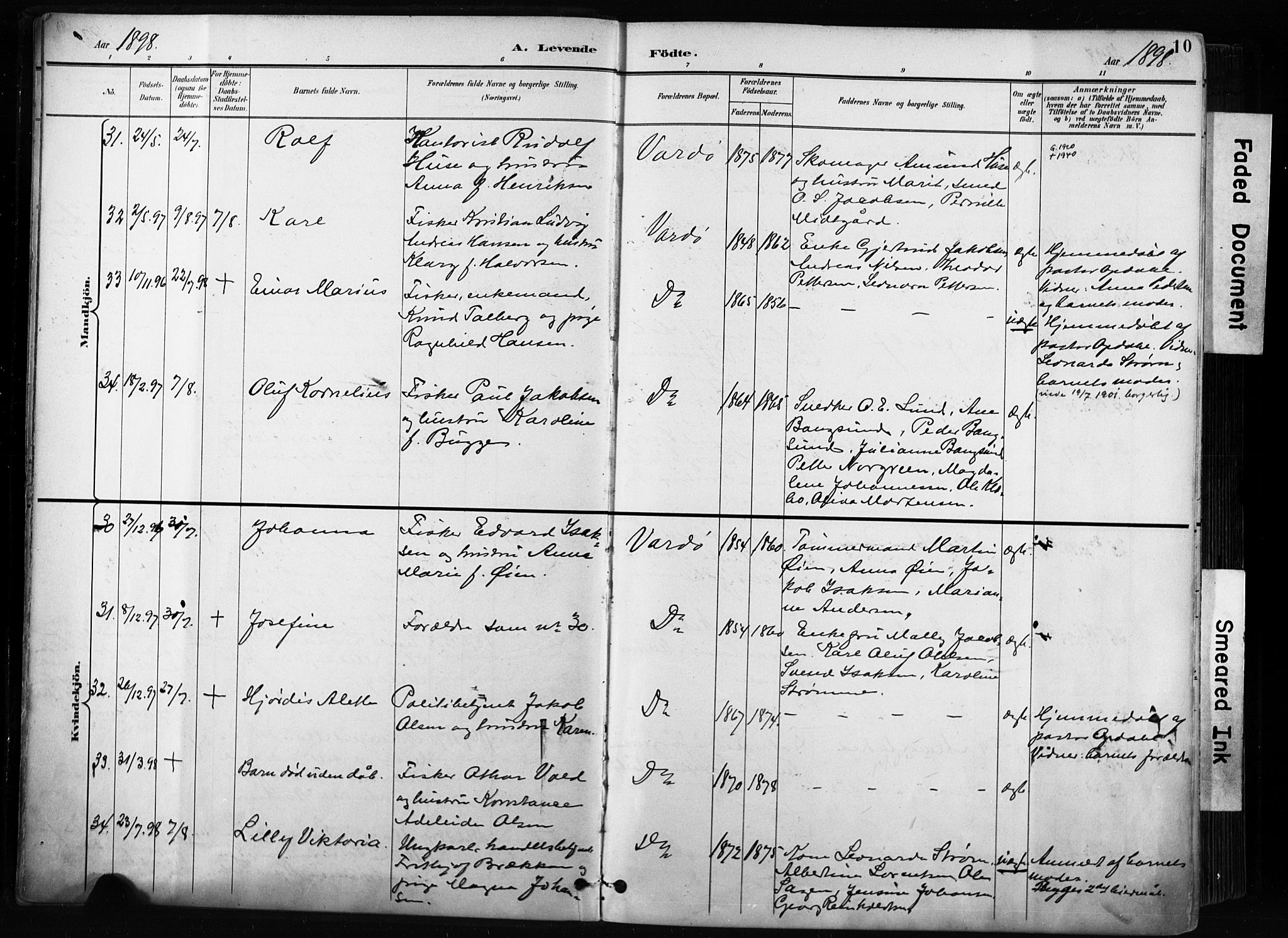 Vardø sokneprestkontor, SATØ/S-1332/H/Ha/L0010kirke: Parish register (official) no. 10, 1895-1907, p. 10