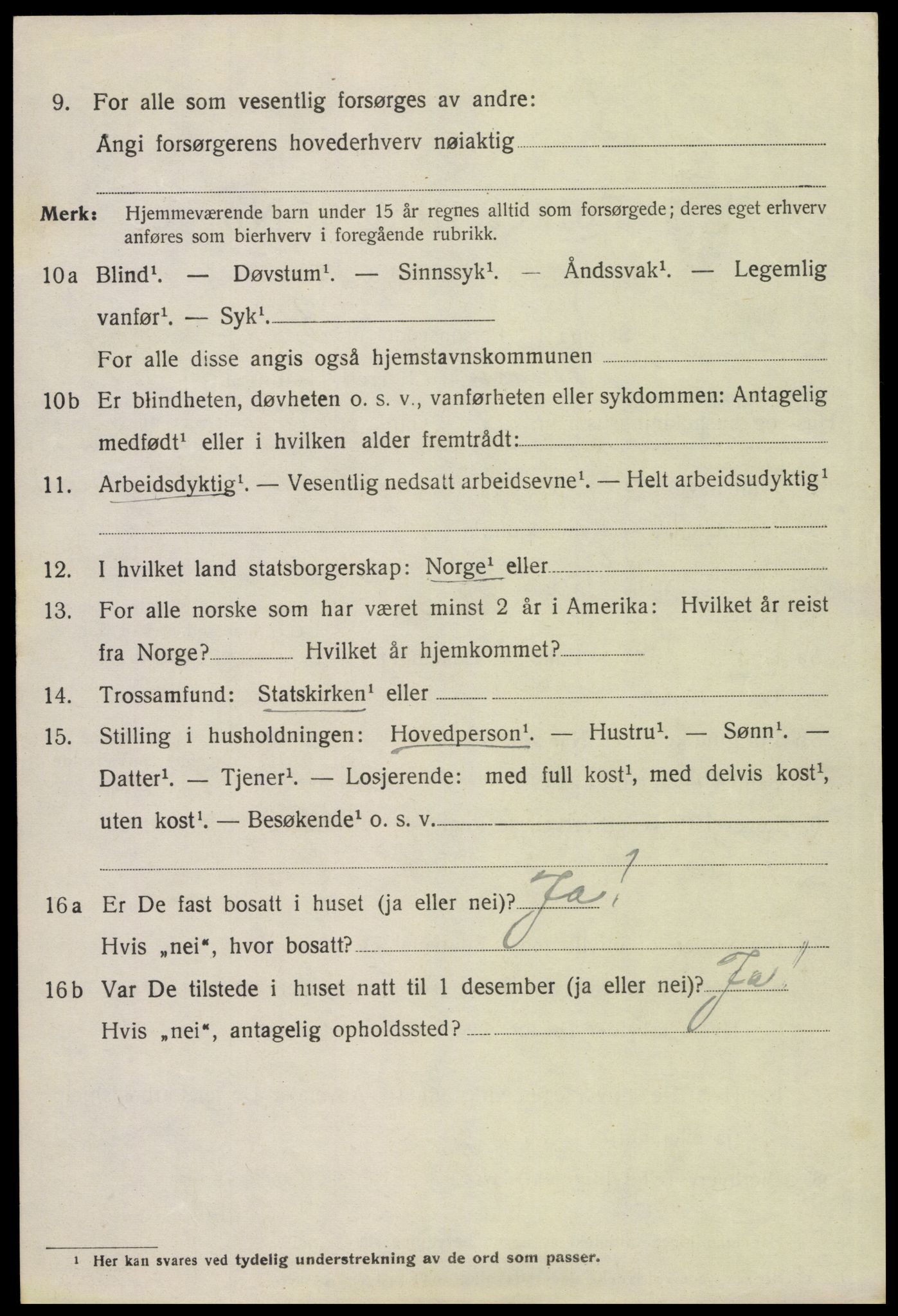 SAH, 1920 census for Vinger, 1920, p. 1843