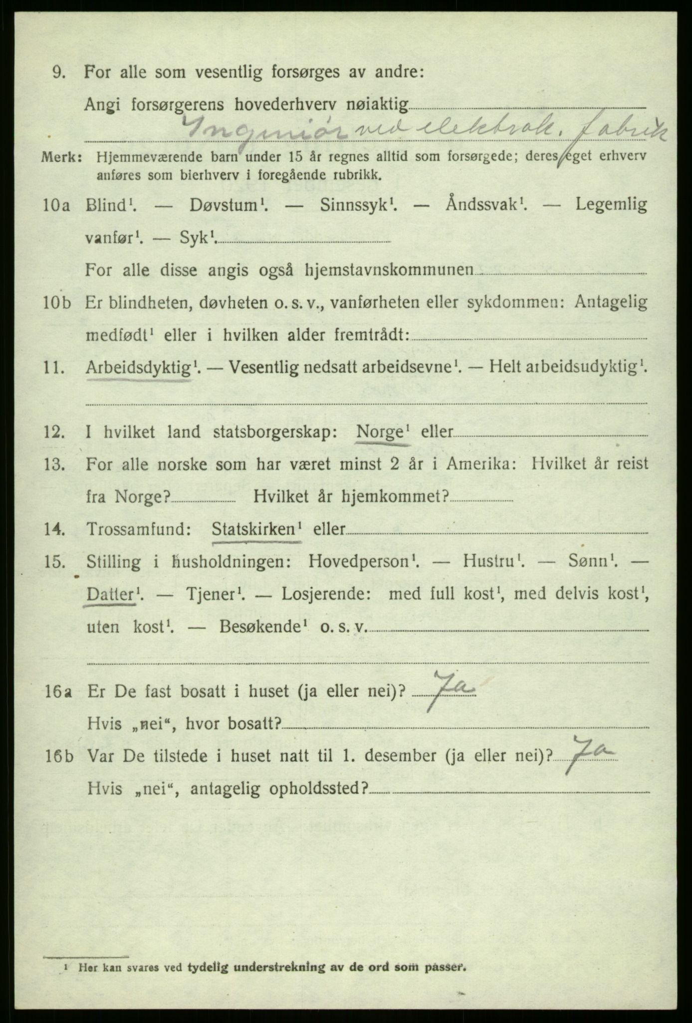 SAB, 1920 census for Askvoll, 1920, p. 2179