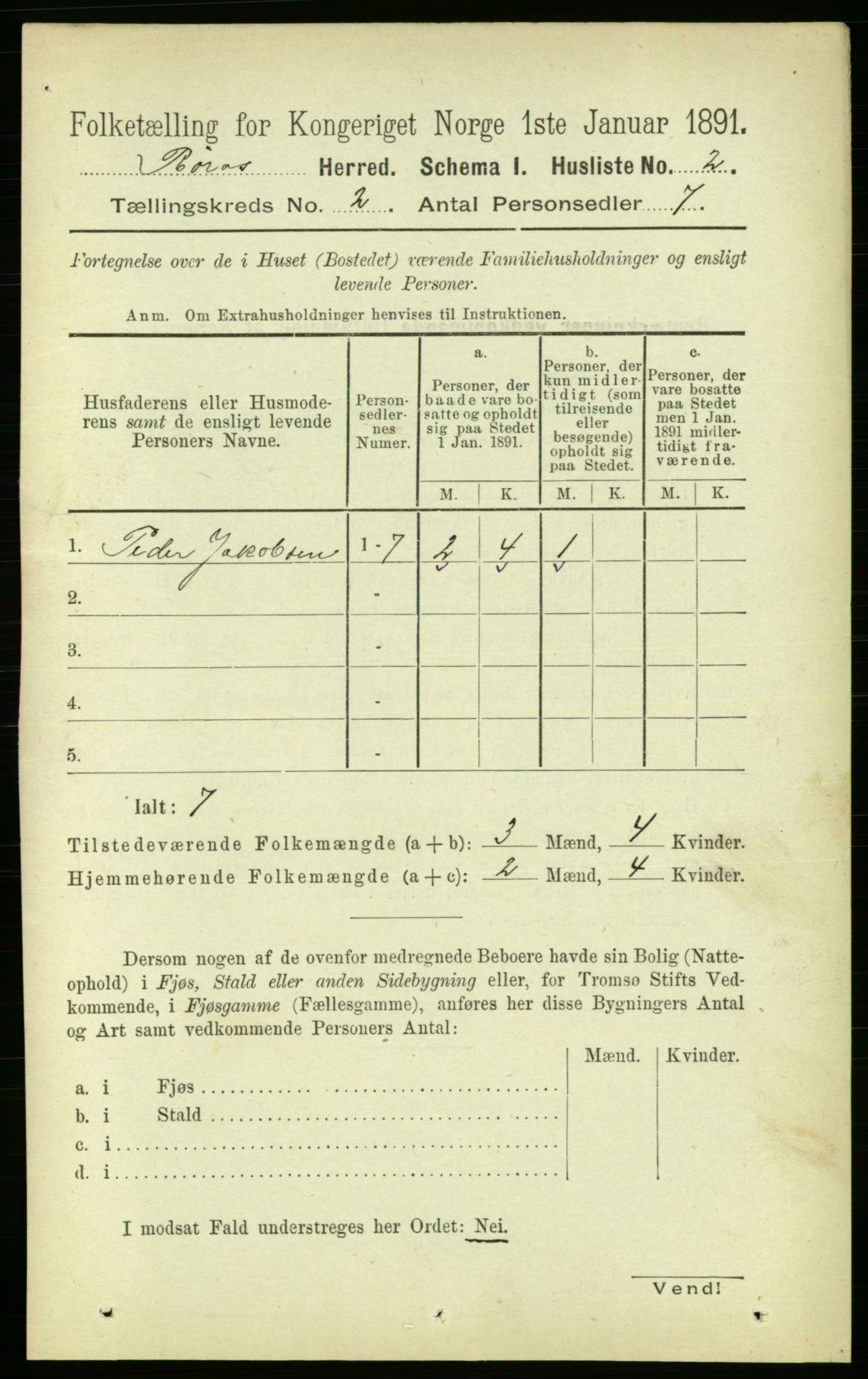 RA, 1891 census for 1640 Røros, 1891, p. 228