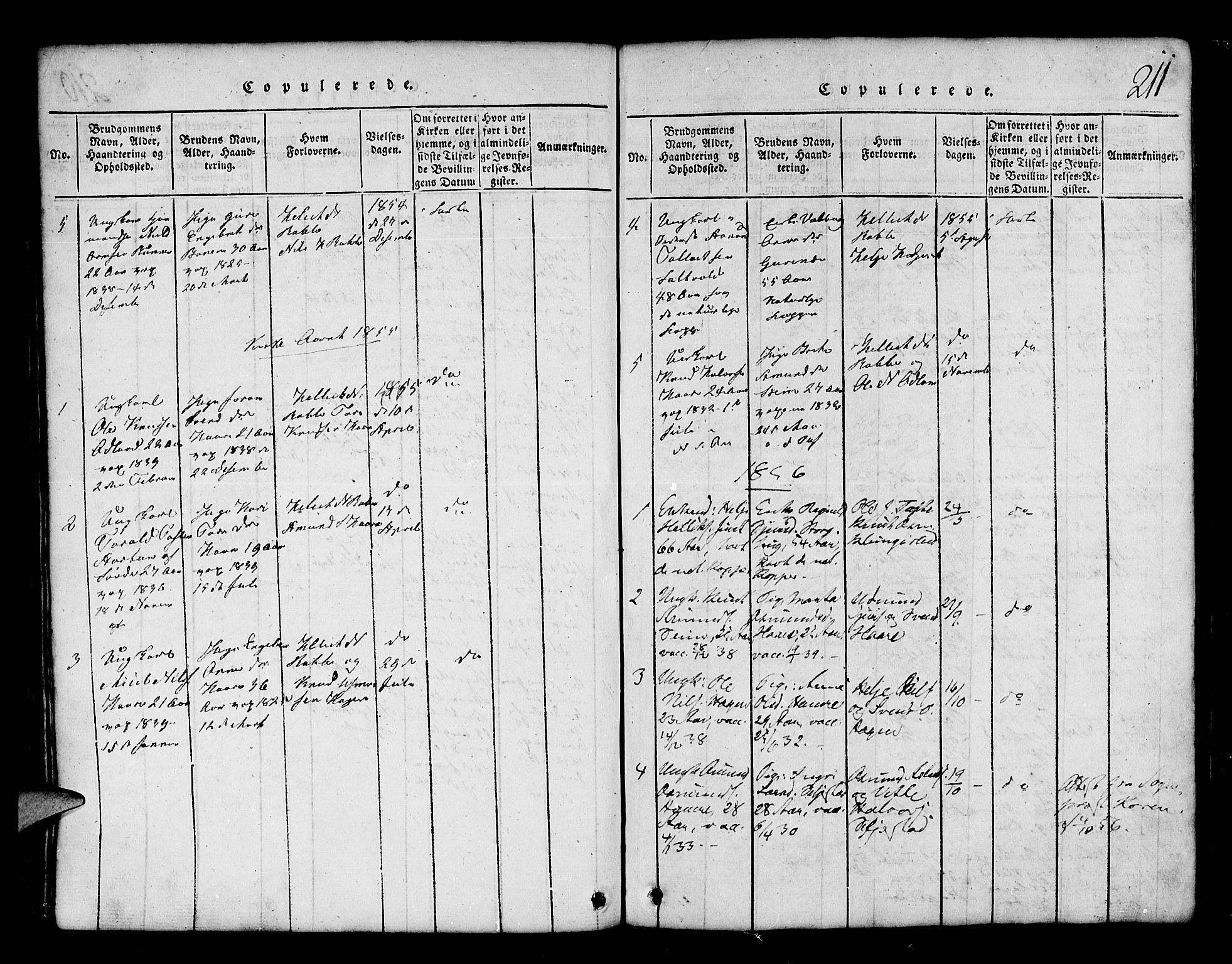 Røldal sokneprestembete, AV/SAB-A-100247: Parish register (copy) no. A 1, 1817-1860, p. 211