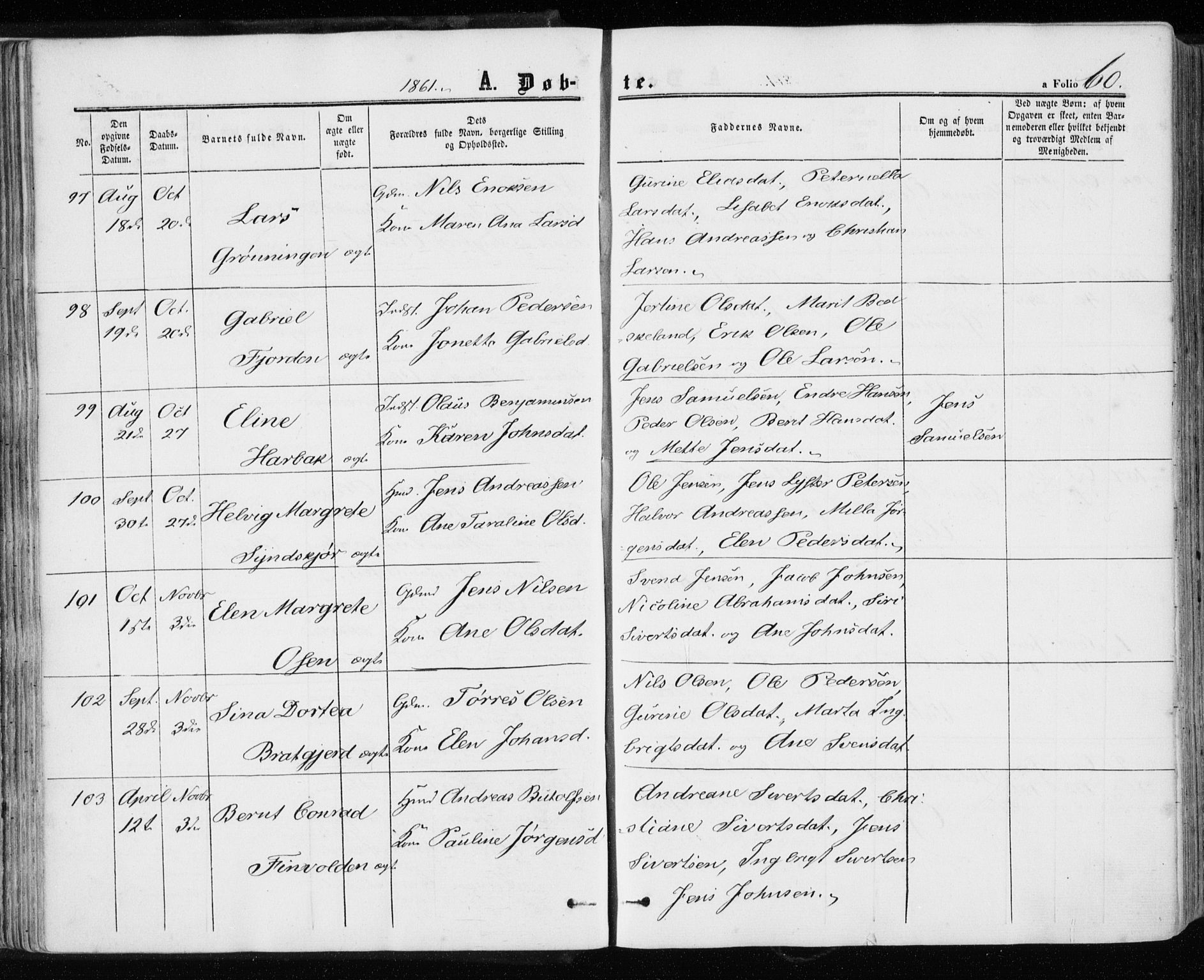 Ministerialprotokoller, klokkerbøker og fødselsregistre - Sør-Trøndelag, SAT/A-1456/657/L0705: Parish register (official) no. 657A06, 1858-1867, p. 60