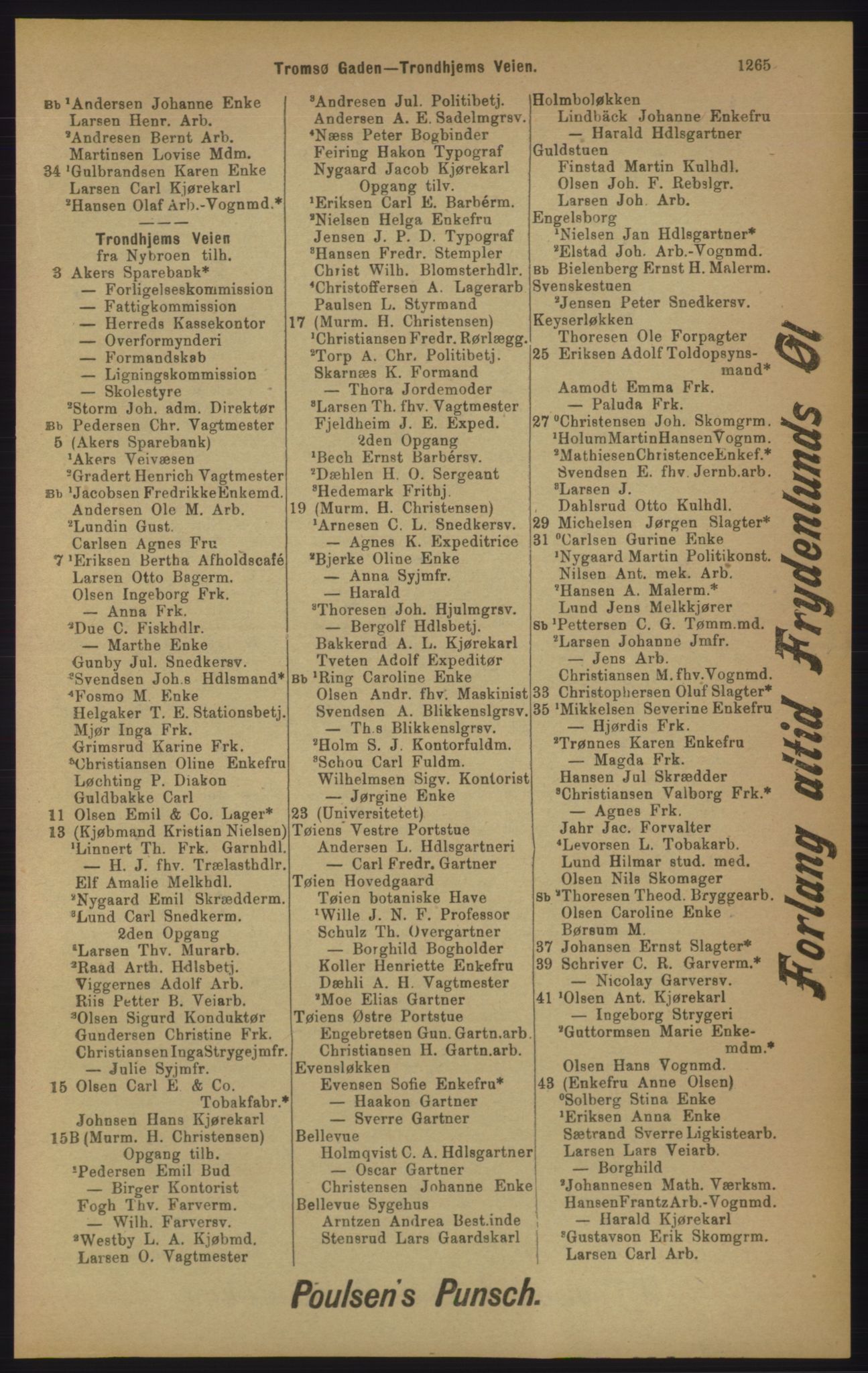 Kristiania/Oslo adressebok, PUBL/-, 1905, p. 1265