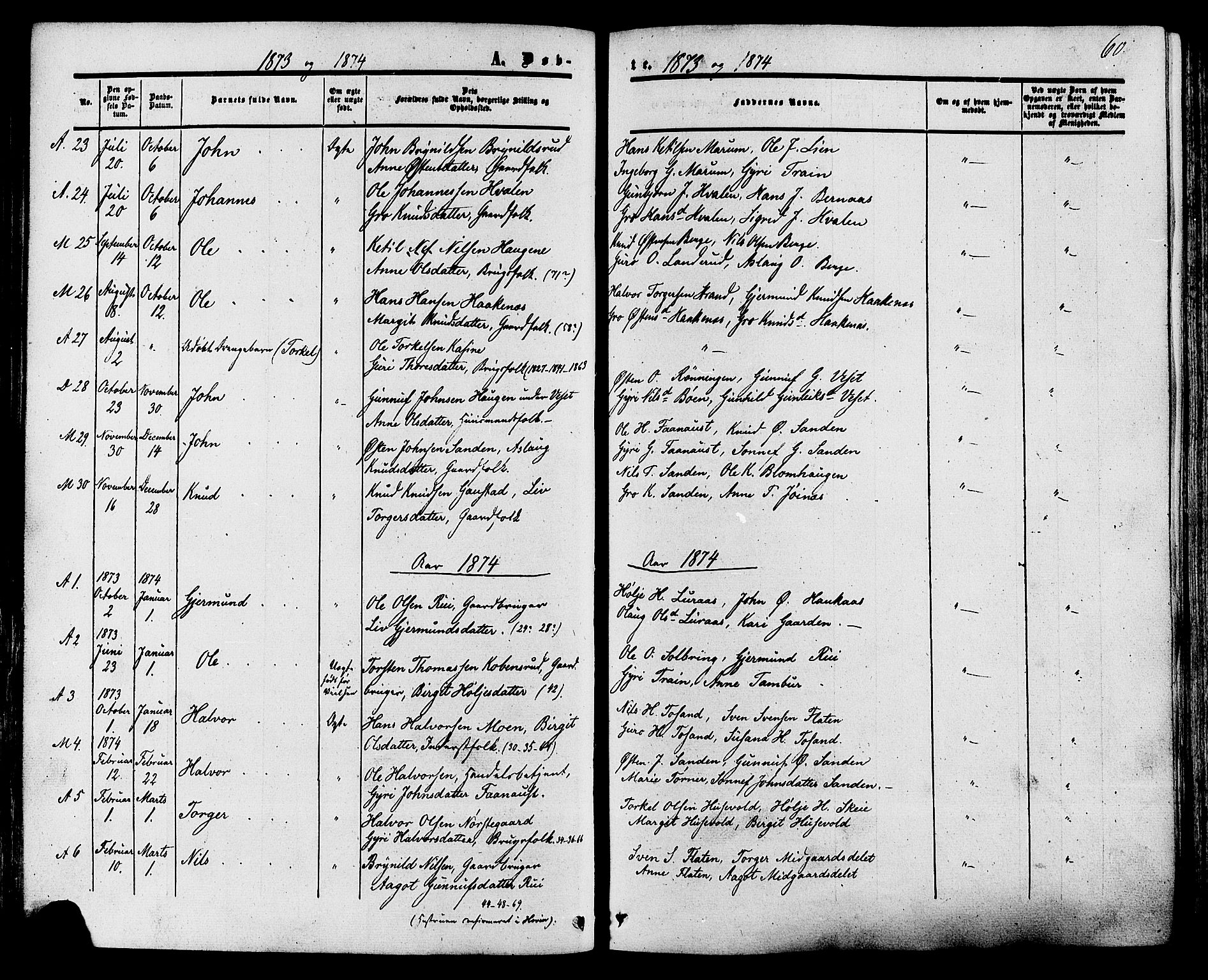 Tinn kirkebøker, SAKO/A-308/F/Fa/L0006: Parish register (official) no. I 6, 1857-1878, p. 60
