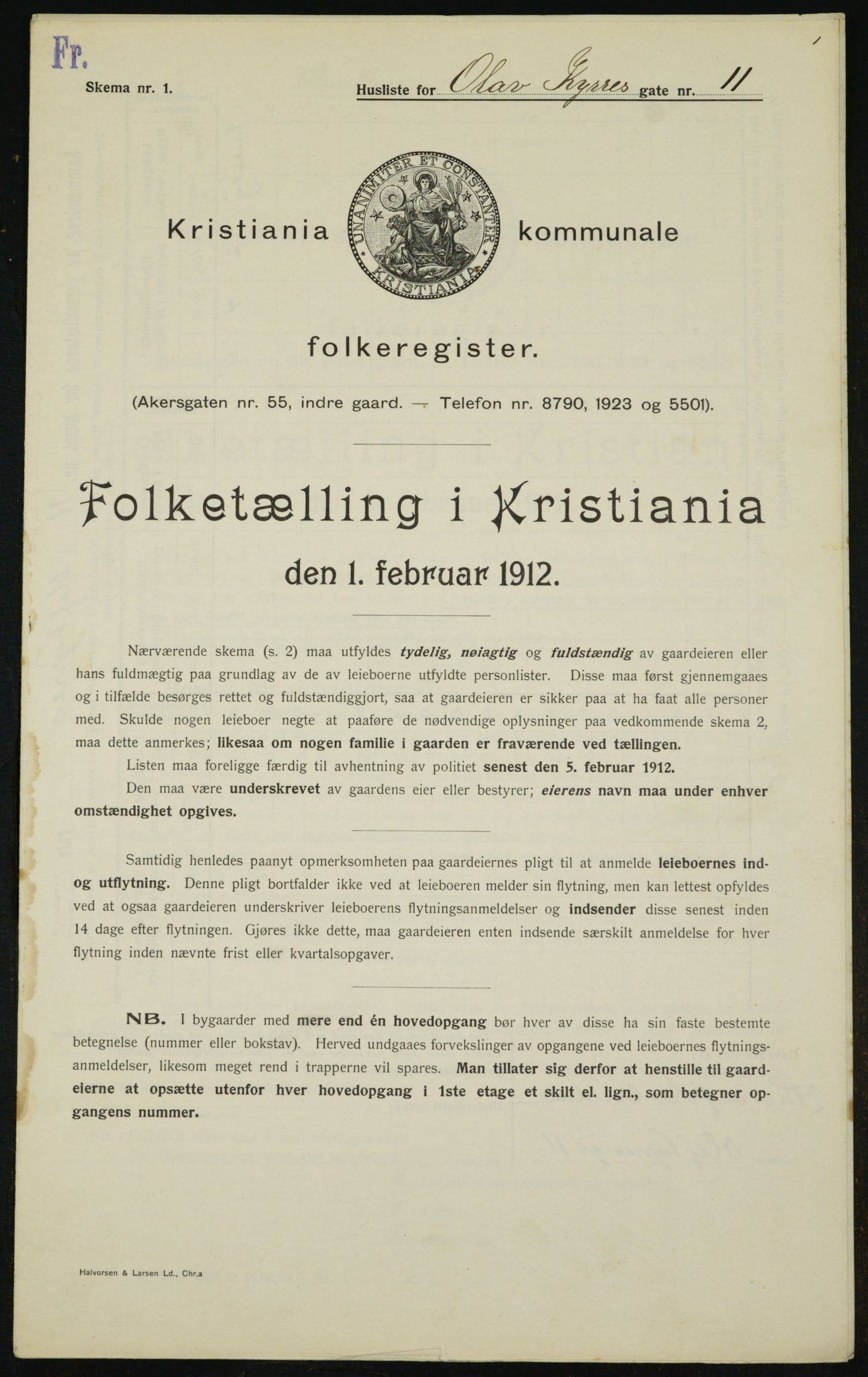 OBA, Municipal Census 1912 for Kristiania, 1912, p. 75993