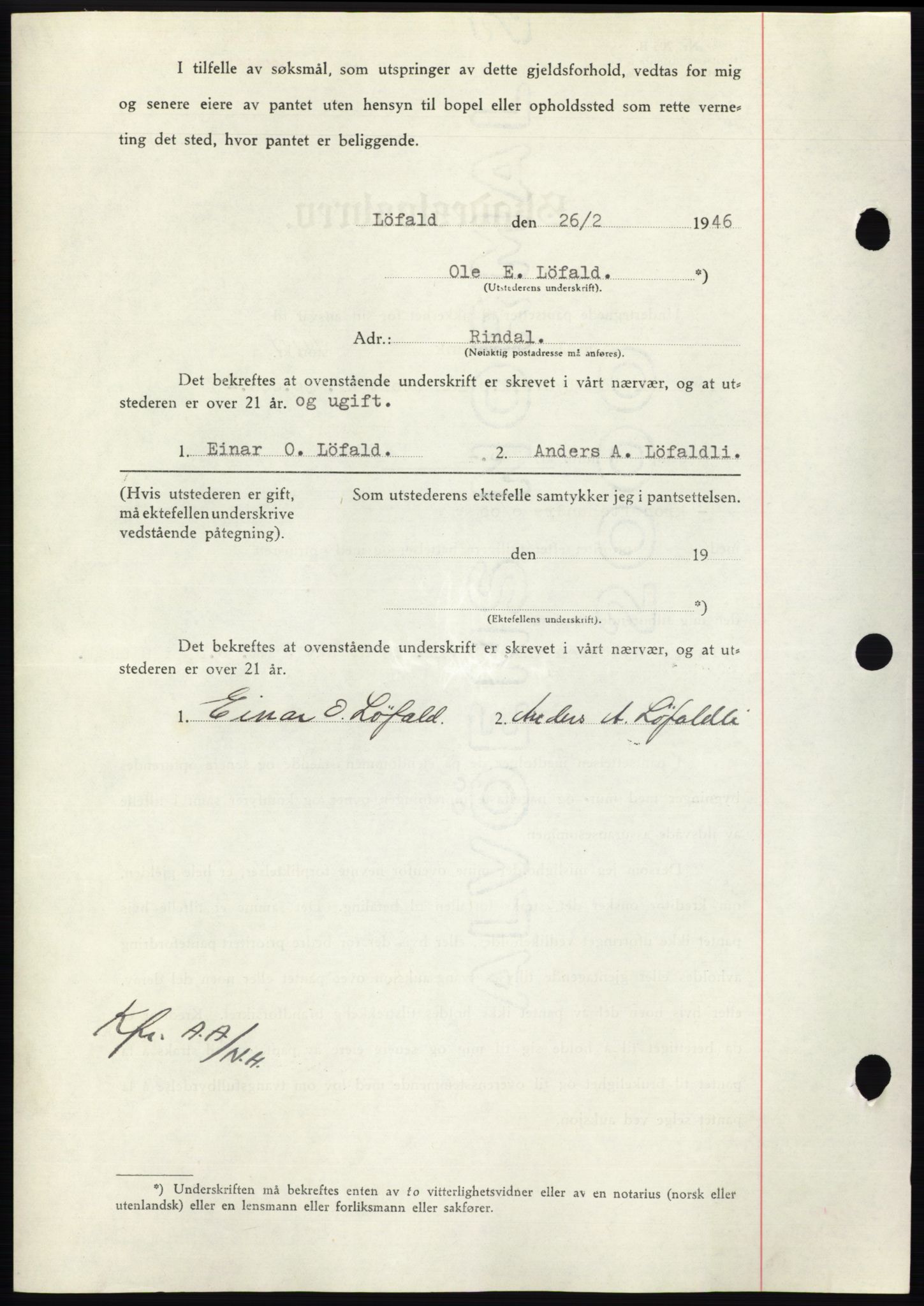 Nordmøre sorenskriveri, AV/SAT-A-4132/1/2/2Ca: Mortgage book no. B94, 1946-1946, Diary no: : 1660/1946