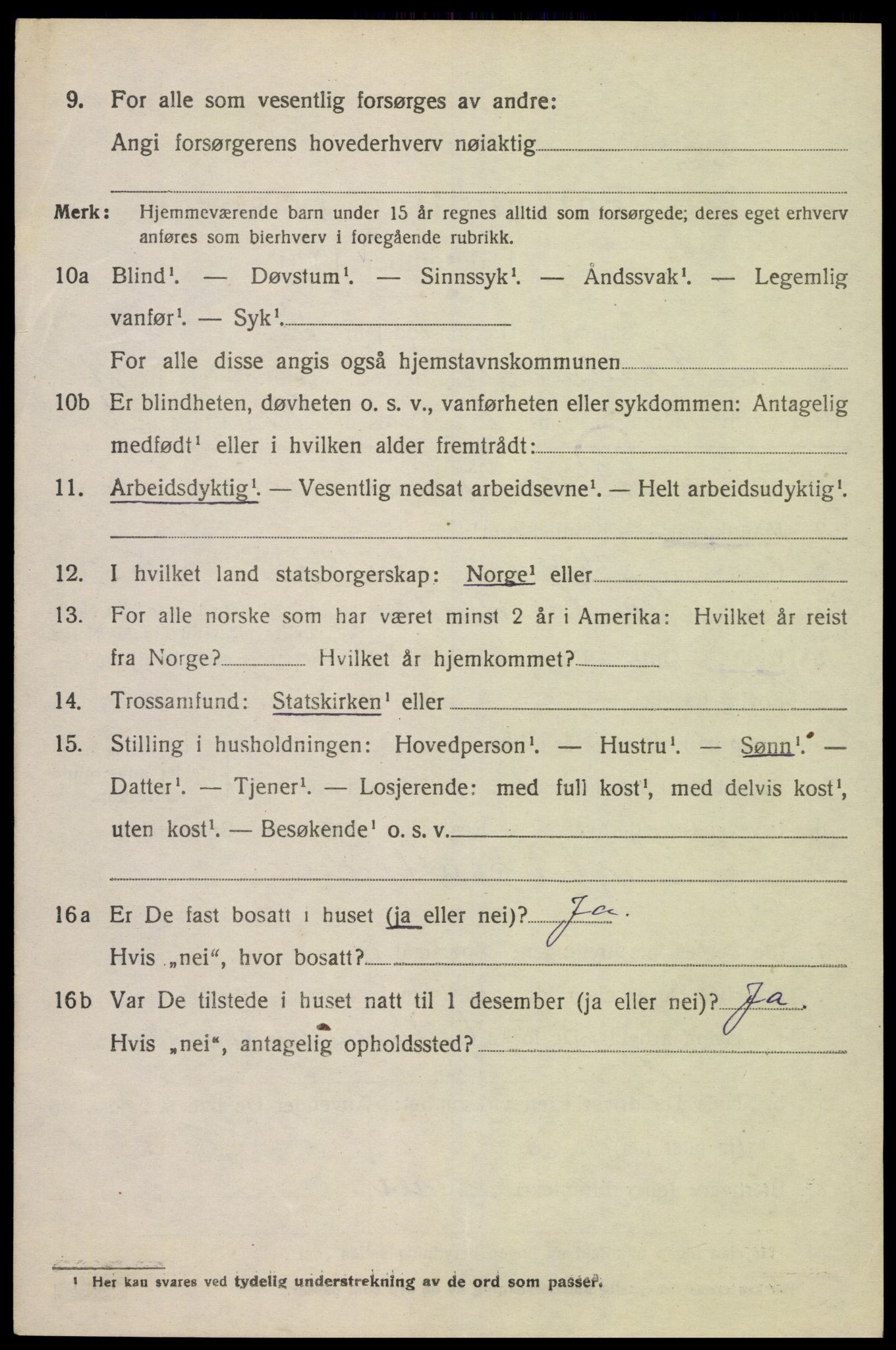 SAK, 1920 census for Sør-Audnedal, 1920, p. 5928