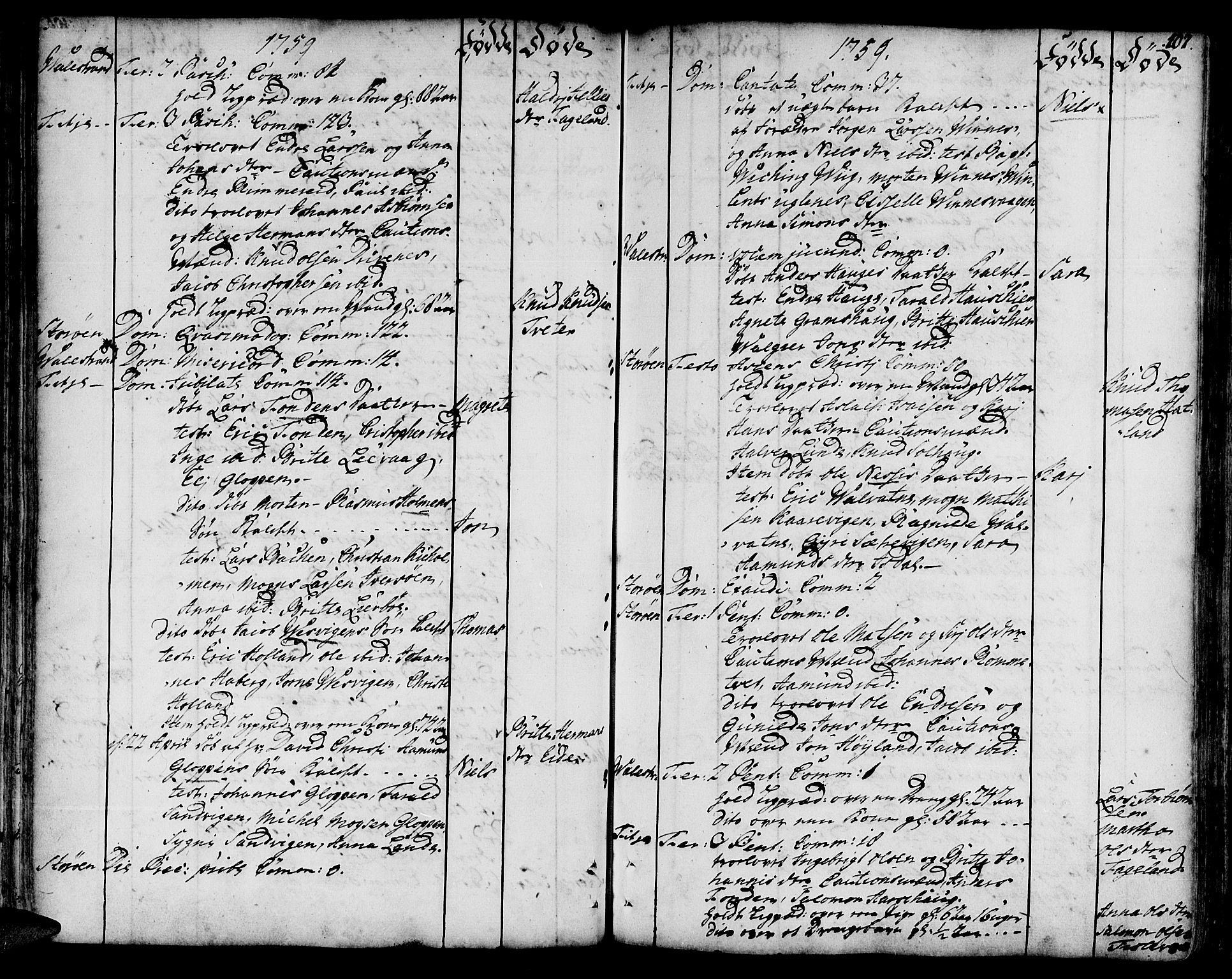 Stord sokneprestembete, AV/SAB-A-78201/H/Haa: Parish register (official) no. A 2, 1744-1777, p. 107