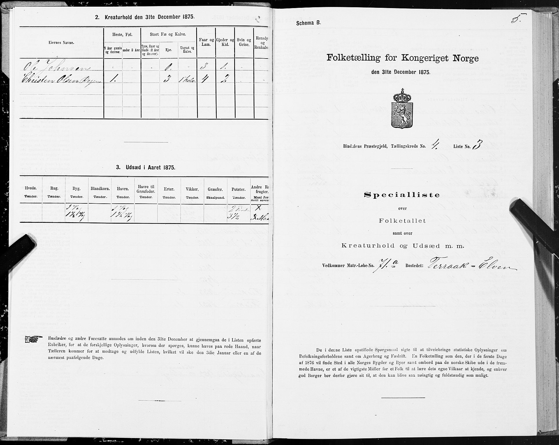 SAT, 1875 census for 1811P Bindal, 1875, p. 2005