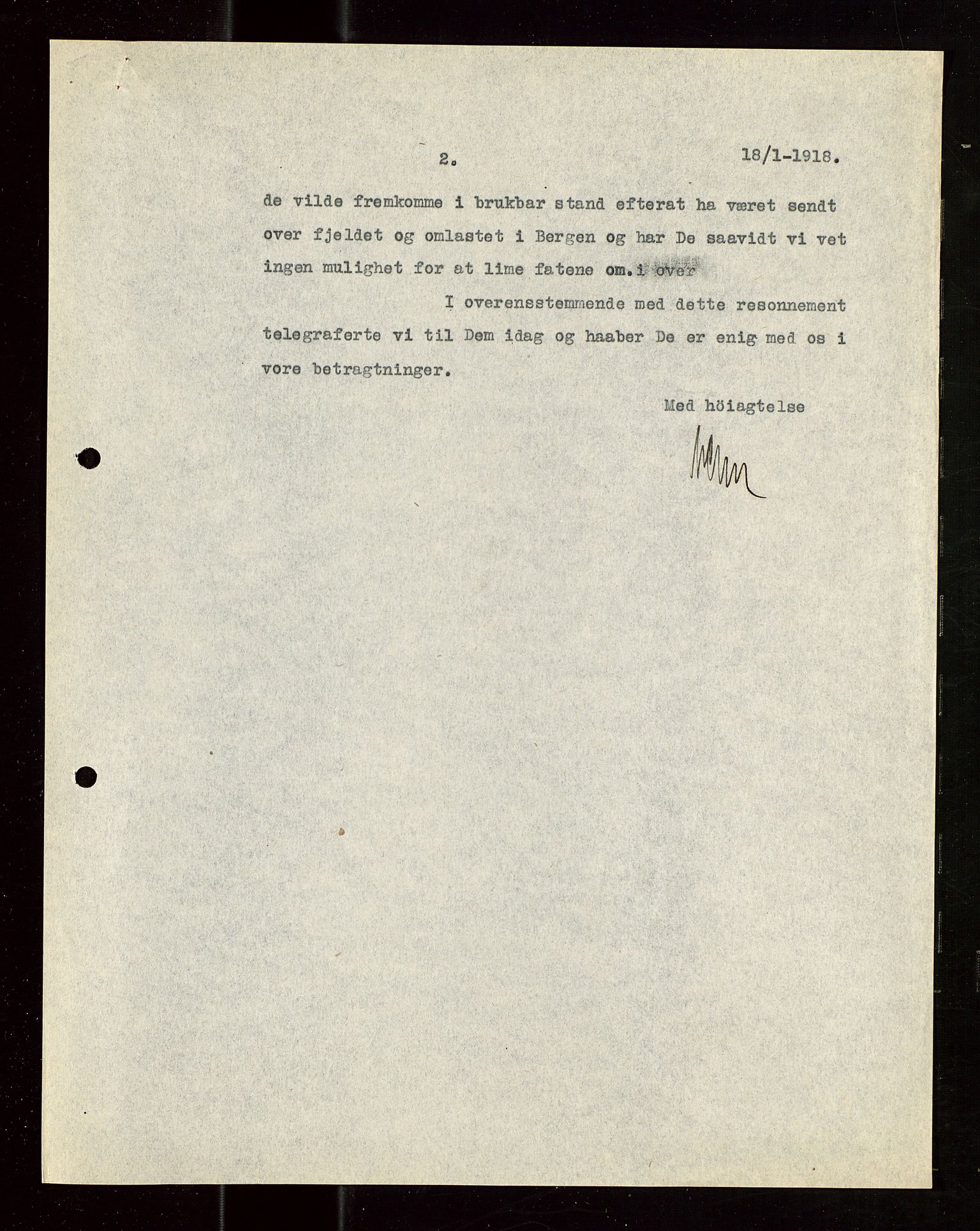 Pa 1521 - A/S Norske Shell, AV/SAST-A-101915/E/Ea/Eaa/L0022: Sjefskorrespondanse, 1918, p. 63