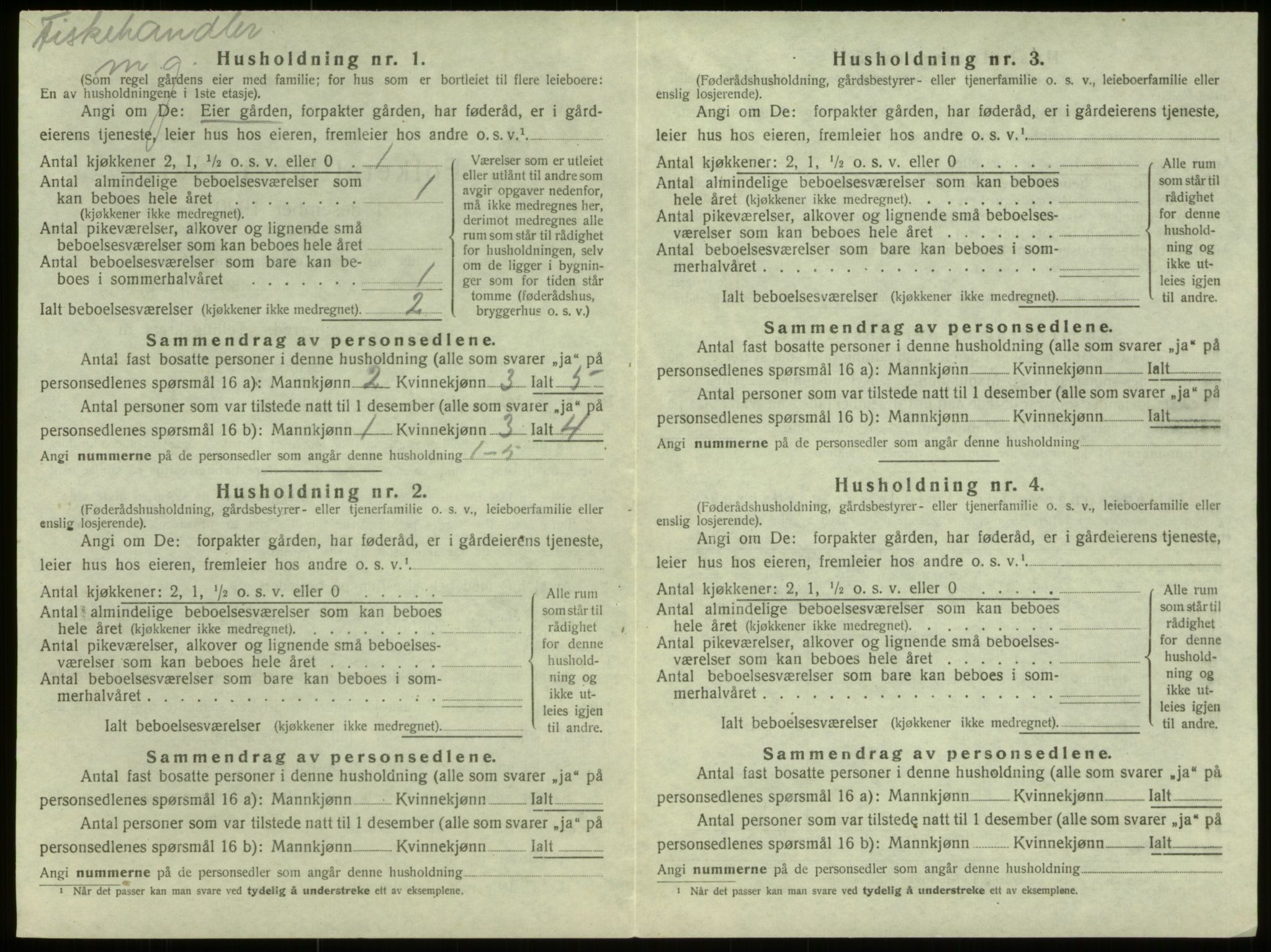 SAB, 1920 census for Selje, 1920, p. 1025