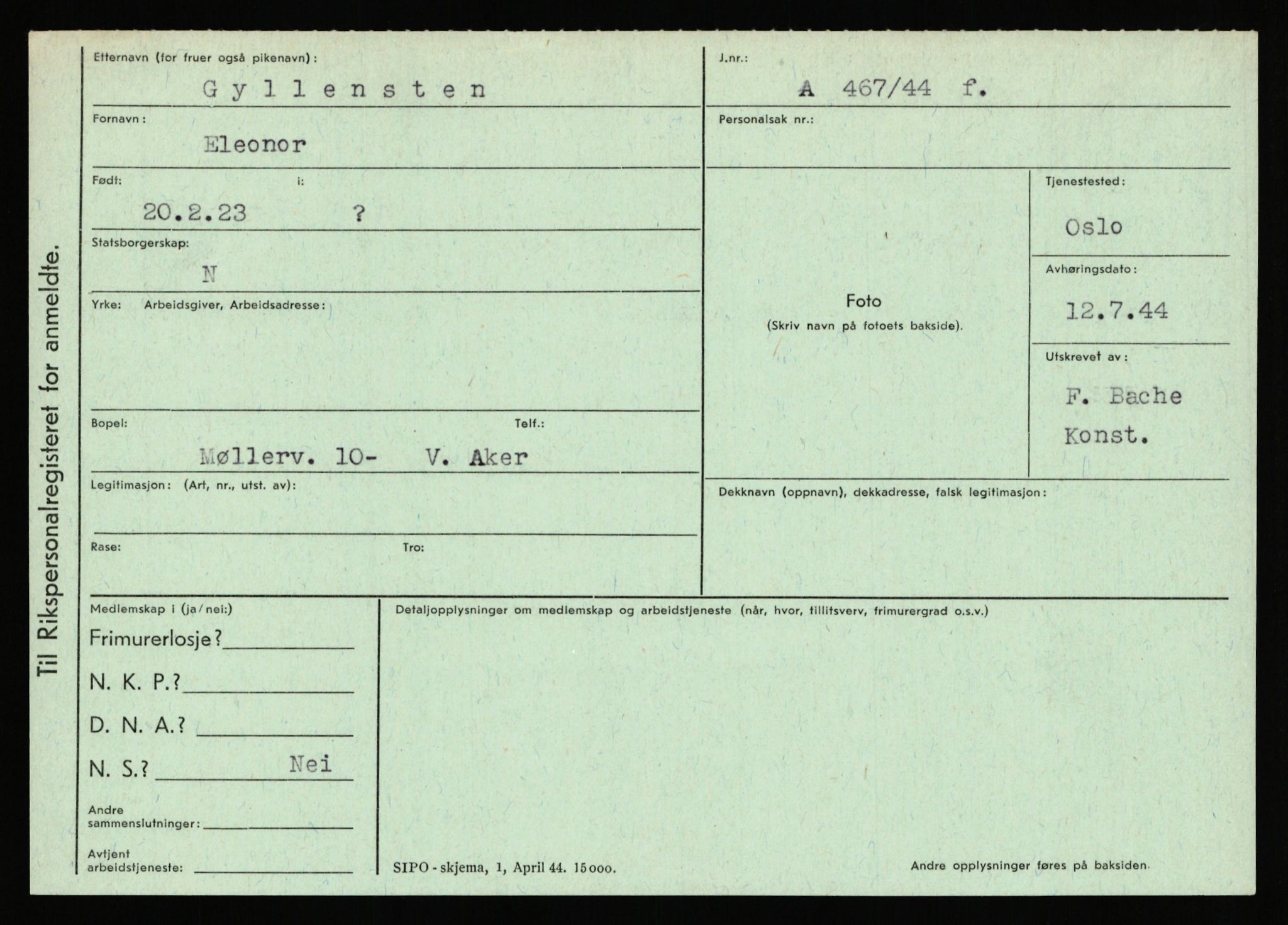 Statspolitiet - Hovedkontoret / Osloavdelingen, AV/RA-S-1329/C/Ca/L0005: Furali - Hamula, 1943-1945, p. 3380