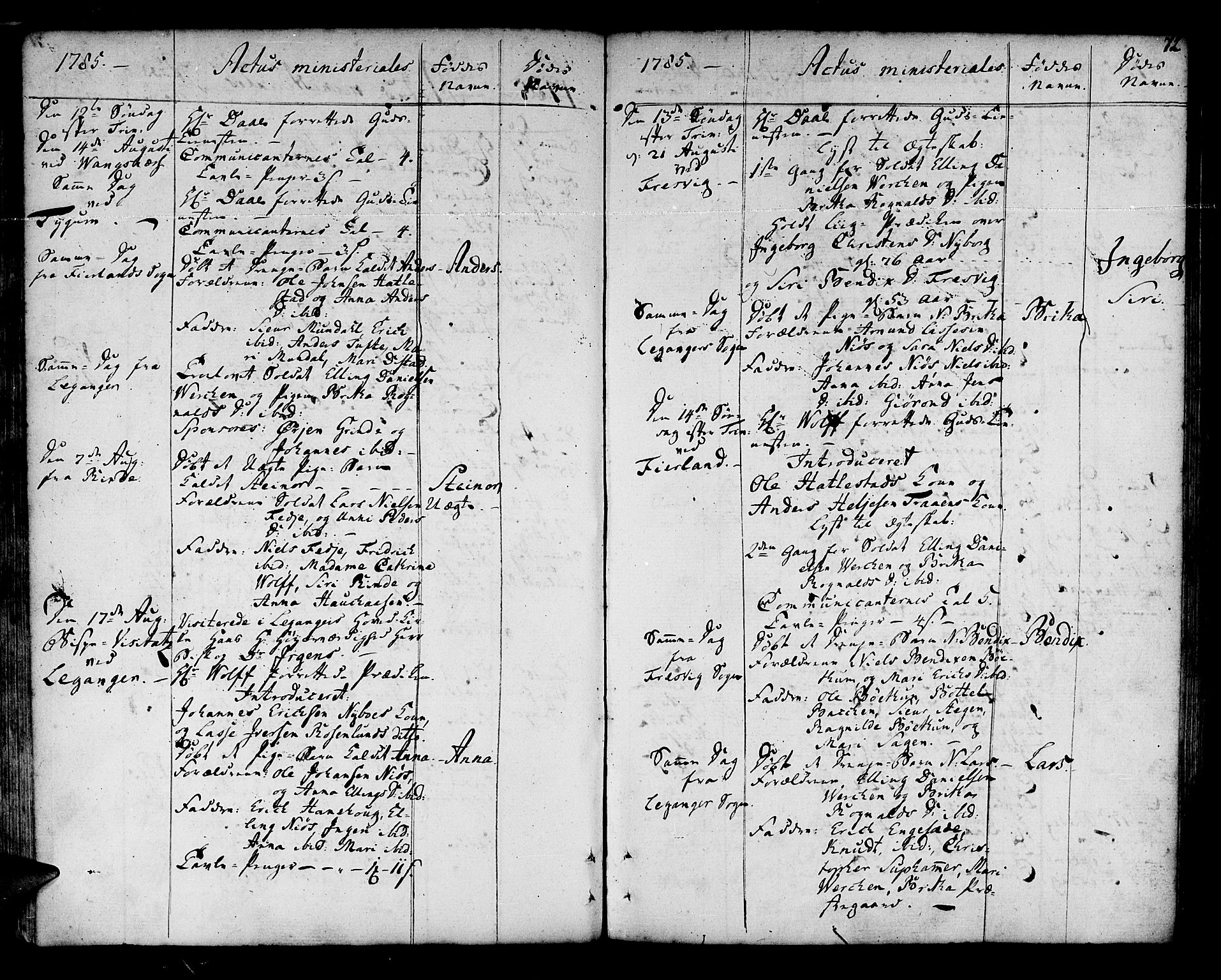 Leikanger sokneprestembete, AV/SAB-A-81001/H/Haa/Haaa/L0004: Parish register (official) no. A 4, 1770-1791, p. 72