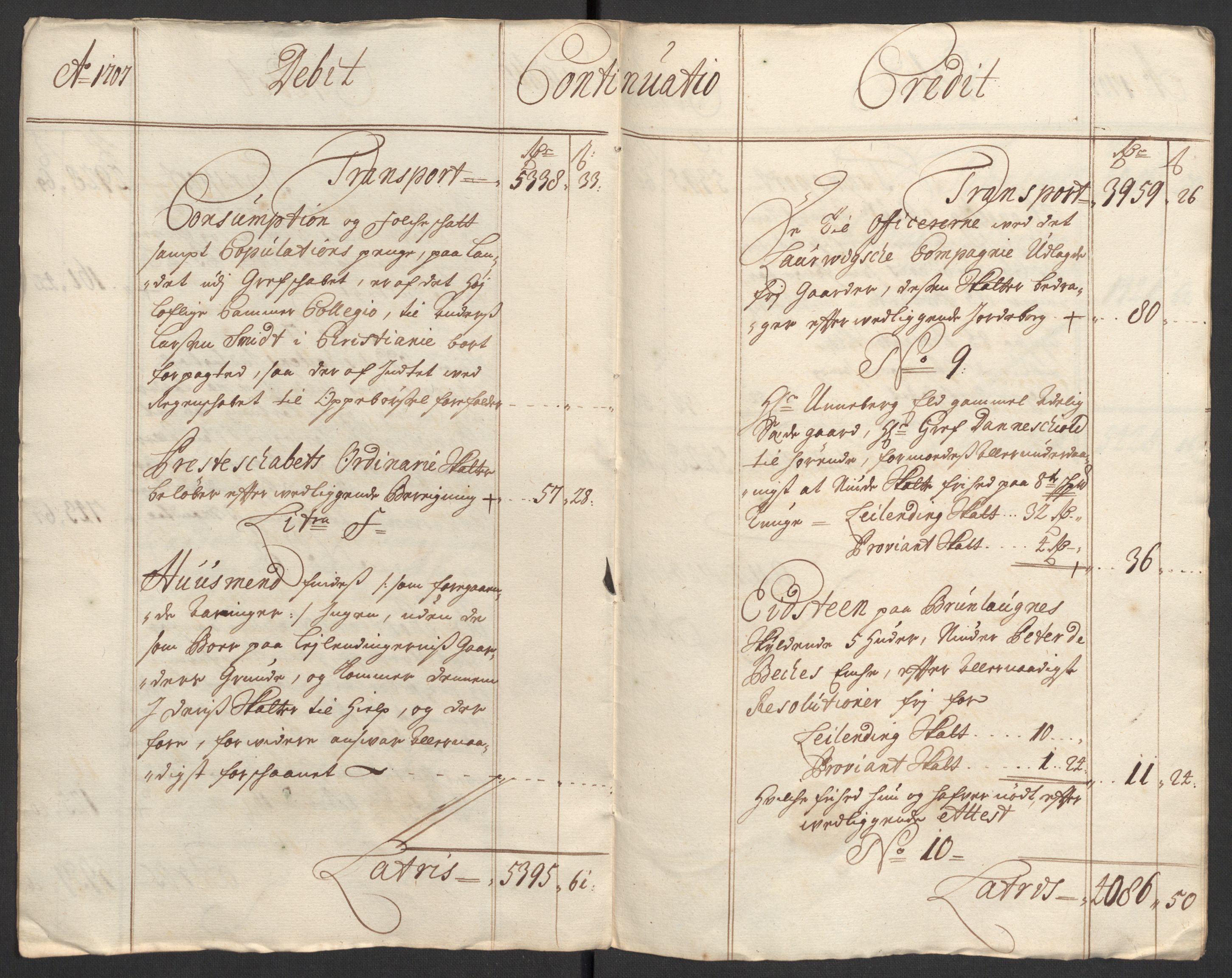 Rentekammeret inntil 1814, Reviderte regnskaper, Fogderegnskap, AV/RA-EA-4092/R33/L1980: Fogderegnskap Larvik grevskap, 1707-1708, p. 8