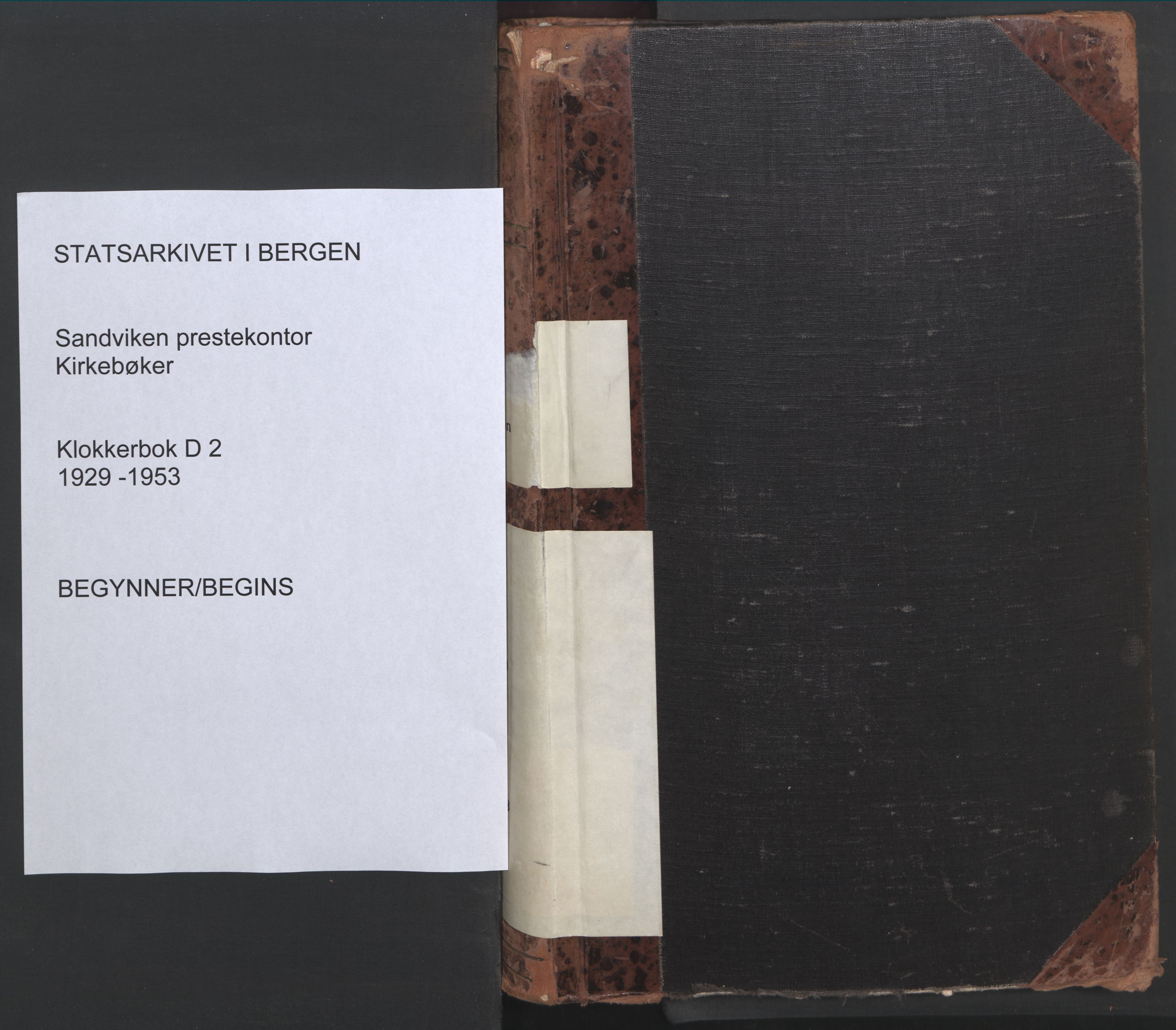 Sandviken Sokneprestembete, SAB/A-77601/H/Hb/L0015: Parish register (copy) no. D 2, 1929-1953