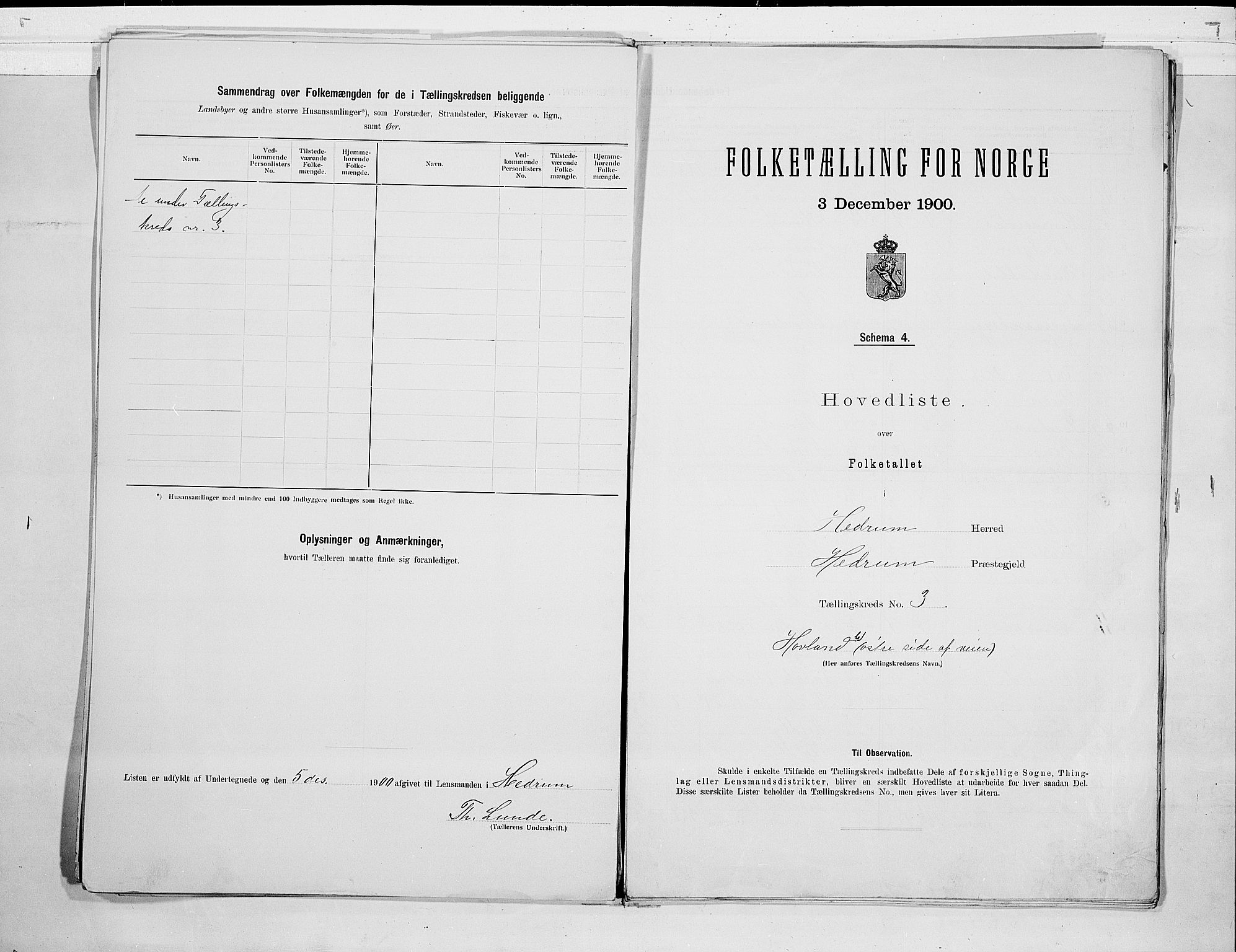 RA, 1900 census for Hedrum, 1900, p. 8