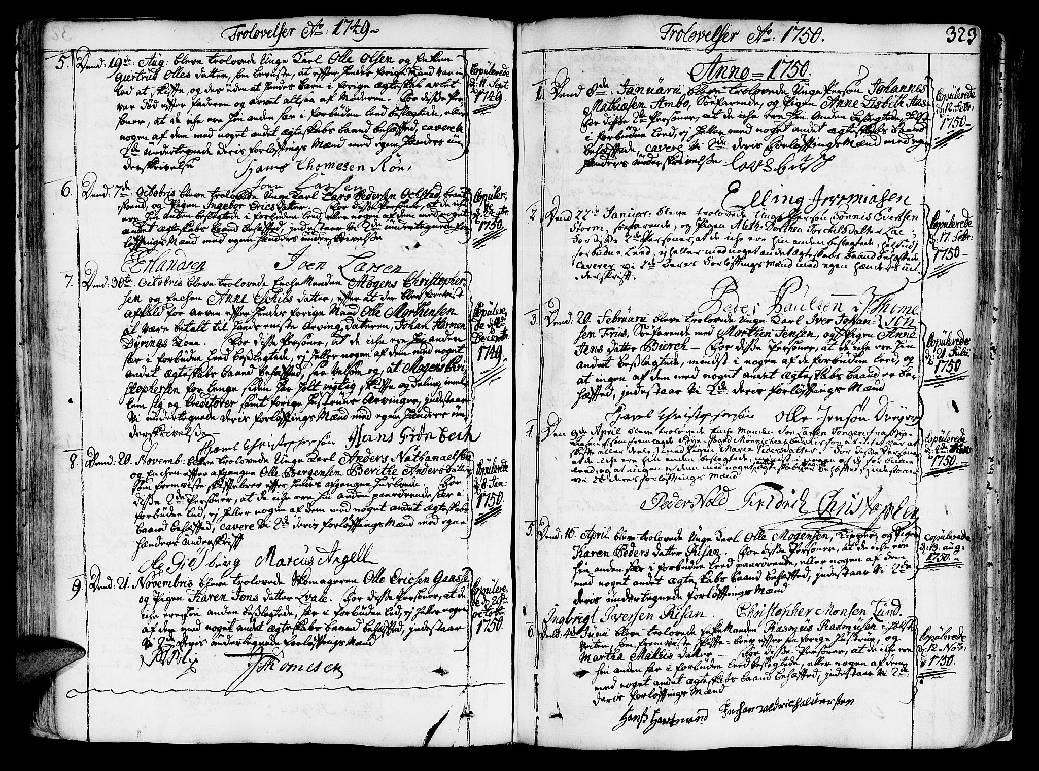 Ministerialprotokoller, klokkerbøker og fødselsregistre - Sør-Trøndelag, SAT/A-1456/602/L0103: Parish register (official) no. 602A01, 1732-1774, p. 323