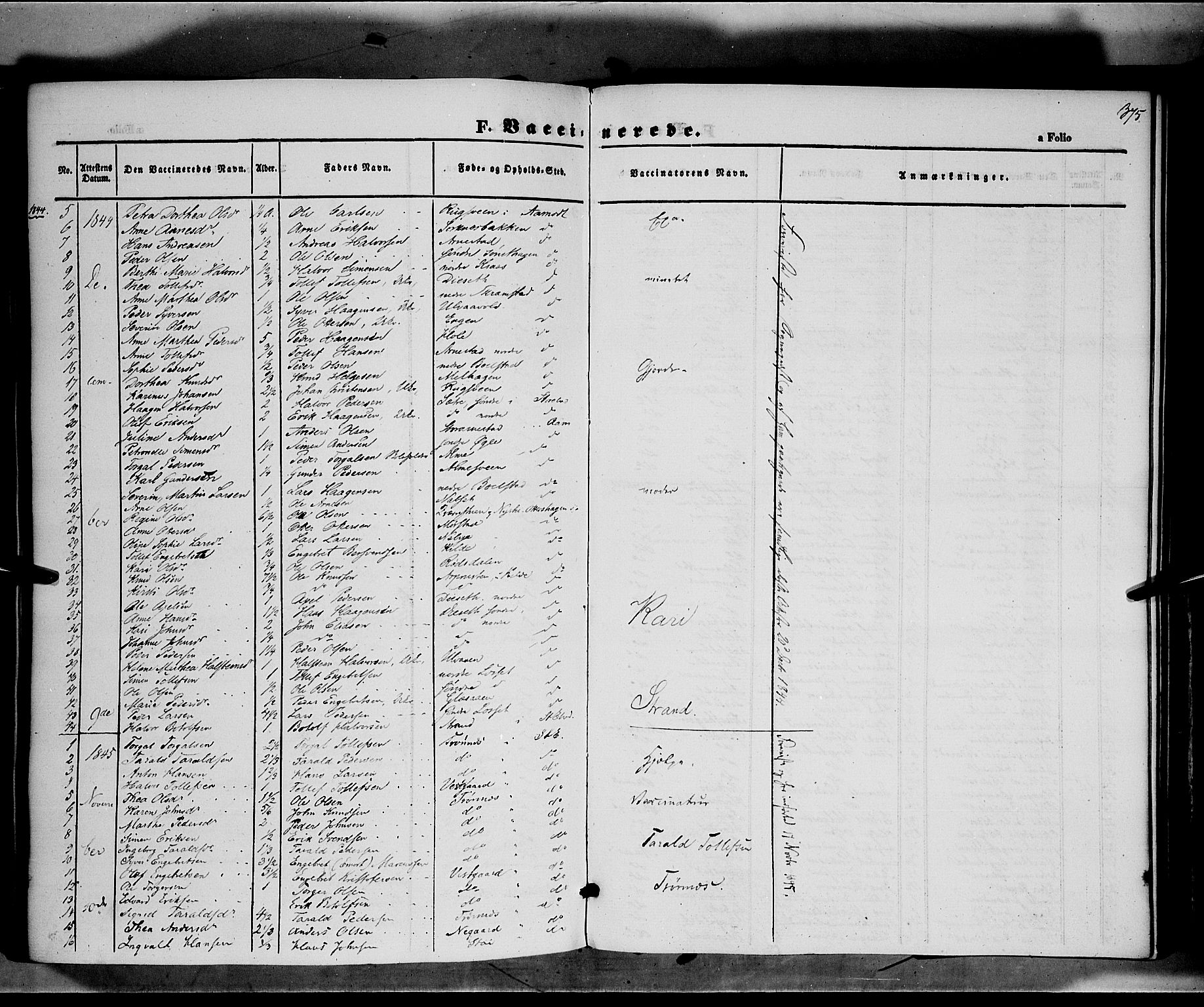 Åmot prestekontor, Hedmark, SAH/PREST-056/H/Ha/Haa/L0006: Parish register (official) no. 6, 1842-1861, p. 375