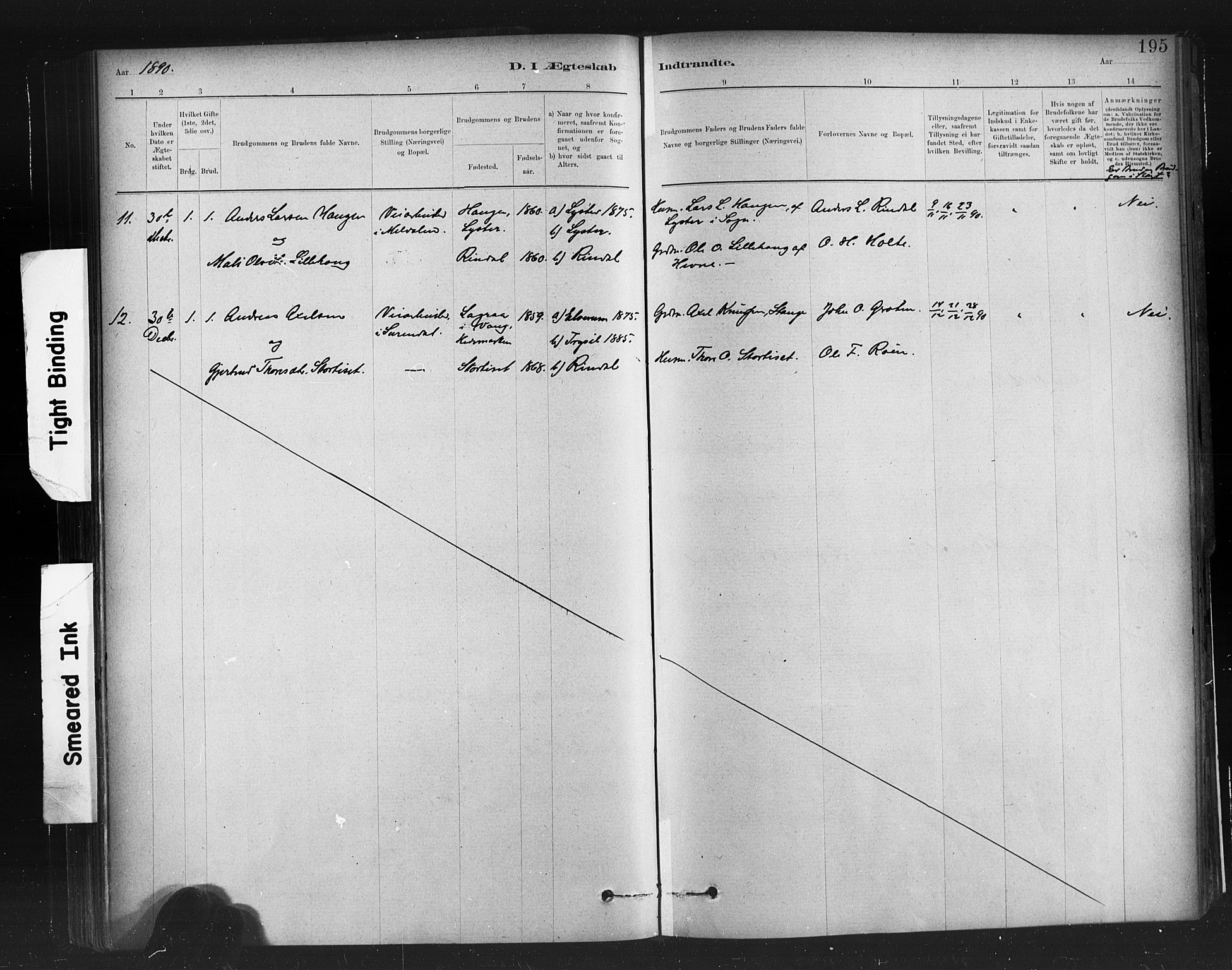Ministerialprotokoller, klokkerbøker og fødselsregistre - Møre og Romsdal, SAT/A-1454/598/L1069: Parish register (official) no. 598A03, 1882-1895, p. 195