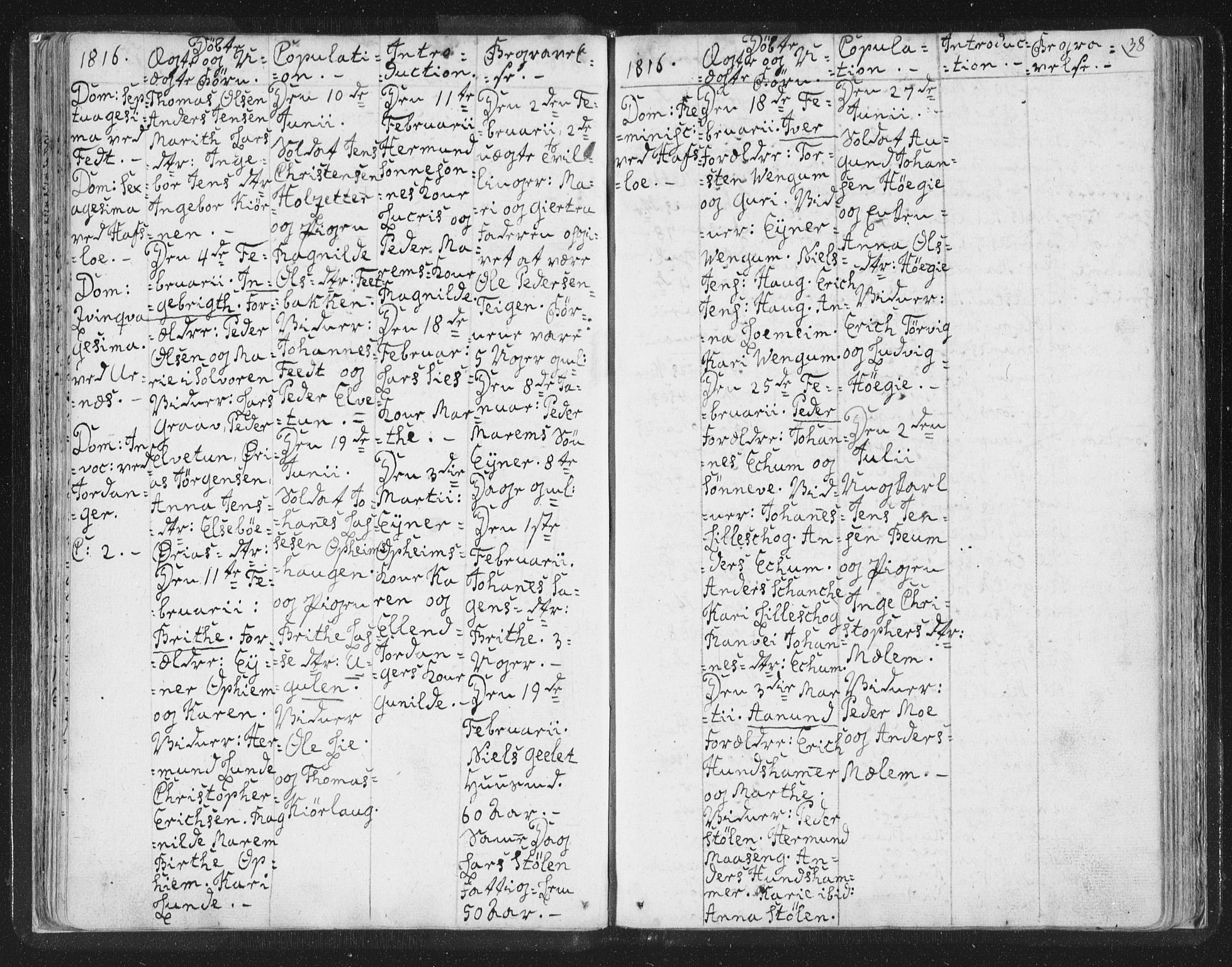 Hafslo sokneprestembete, AV/SAB-A-80301/H/Haa/Haaa/L0003: Parish register (official) no. A 3, 1807-1821, p. 38