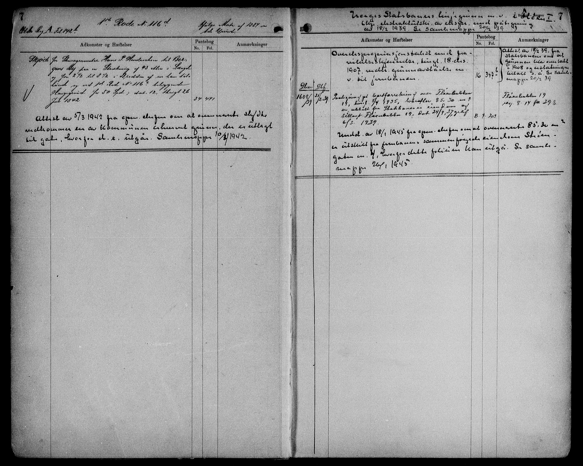 Byfogd og Byskriver i Bergen, SAB/A-3401/03/03AdD/L0064: Mortgage register no. A.d.D.64, 1894-1936, p. 7