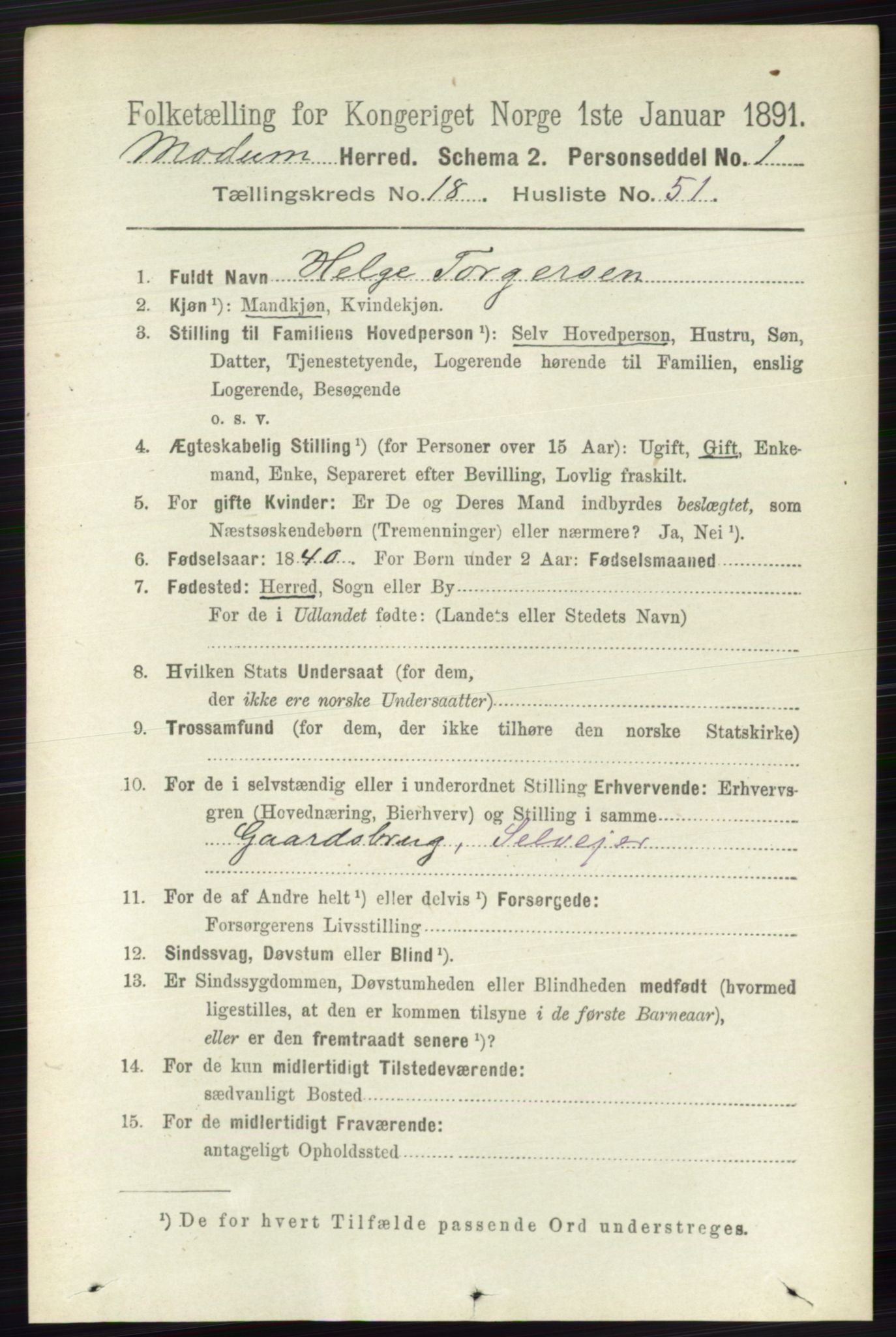 RA, 1891 census for 0623 Modum, 1891, p. 7507