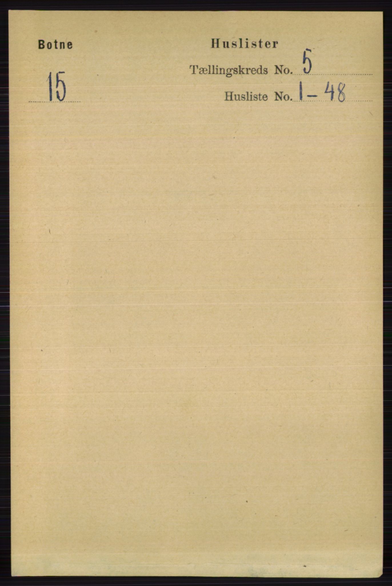 RA, 1891 census for 0715 Botne, 1891, p. 1898