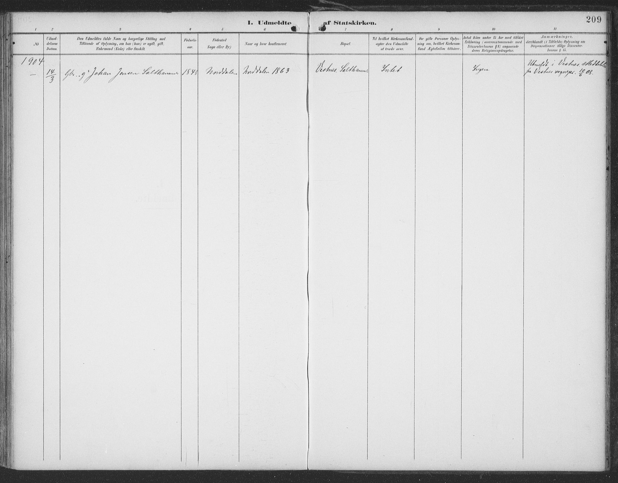 Ministerialprotokoller, klokkerbøker og fødselsregistre - Møre og Romsdal, AV/SAT-A-1454/519/L0256: Parish register (official) no. 519A15, 1895-1912, p. 209