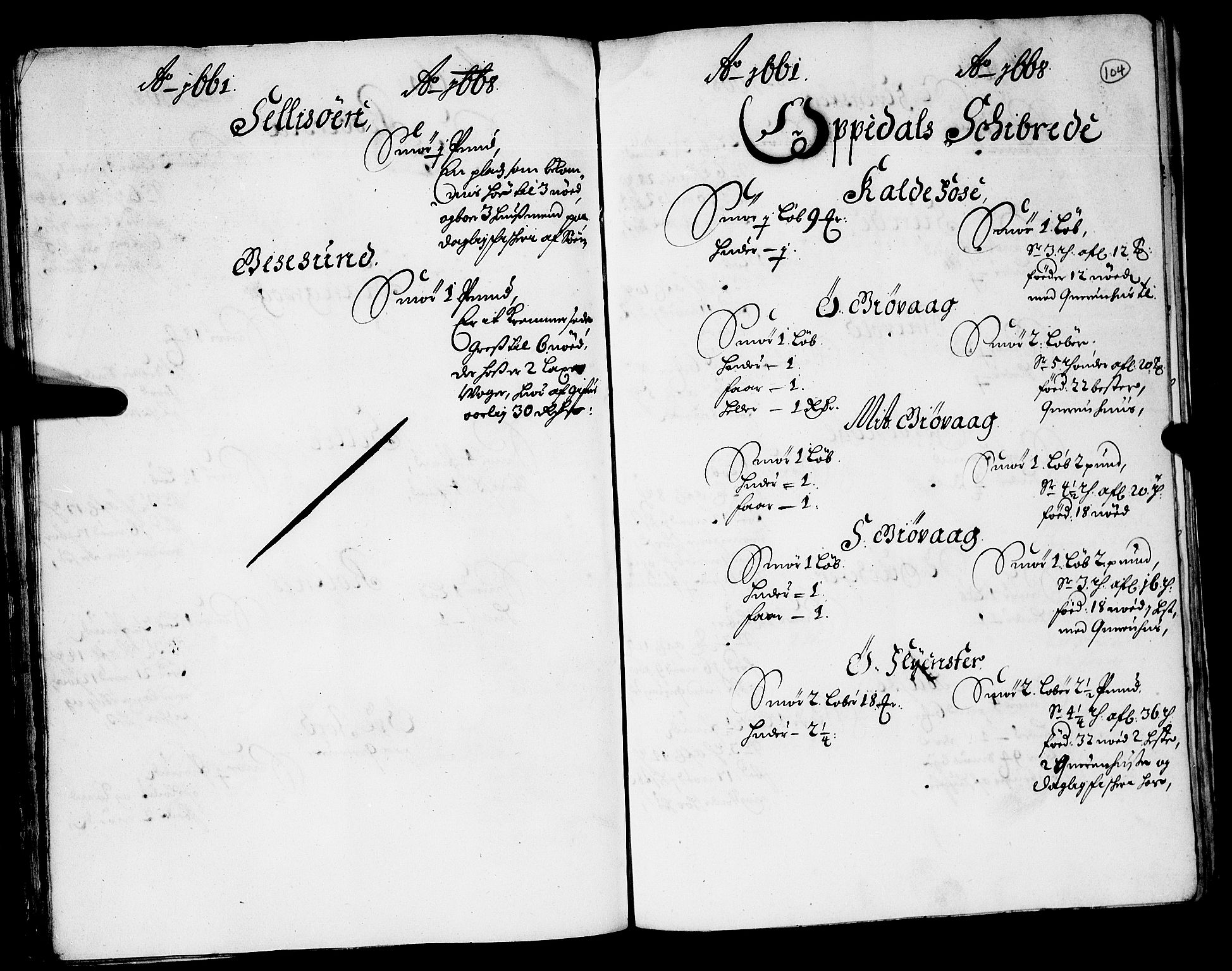 Rentekammeret inntil 1814, Realistisk ordnet avdeling, RA/EA-4070/N/Nb/Nba/L0036: Sunnhordland fogderi, 1661-1667, p. 103b-104a