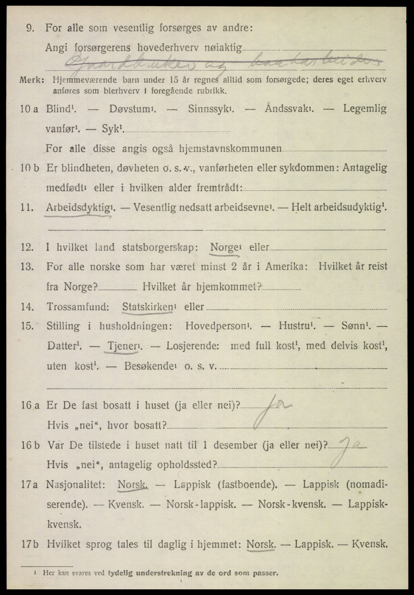 SAT, 1920 census for Kolvereid, 1920, p. 1514