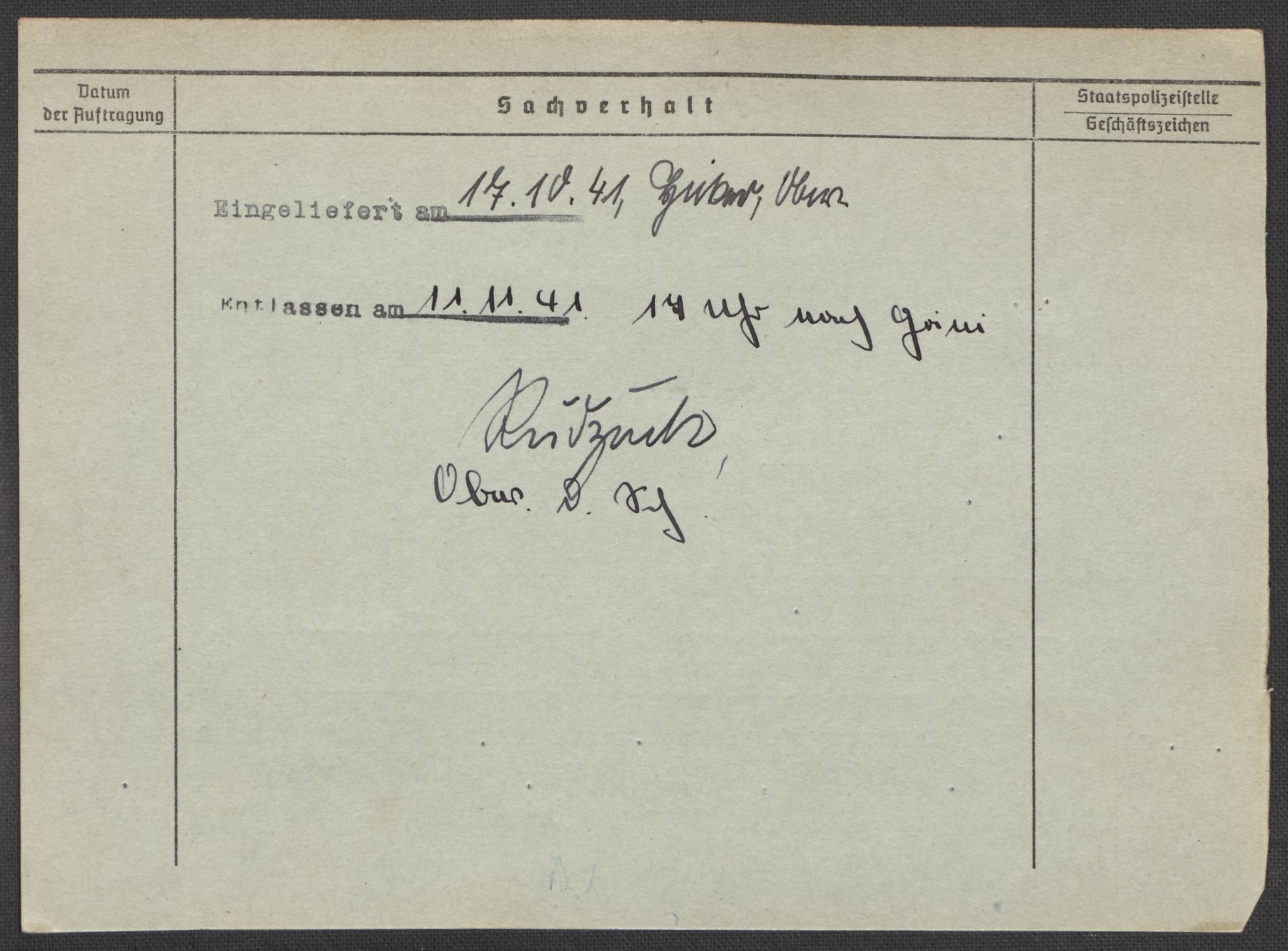 Befehlshaber der Sicherheitspolizei und des SD, AV/RA-RAFA-5969/E/Ea/Eaa/L0008: Register over norske fanger i Møllergata 19: Oelze-Ru, 1940-1945, p. 1099