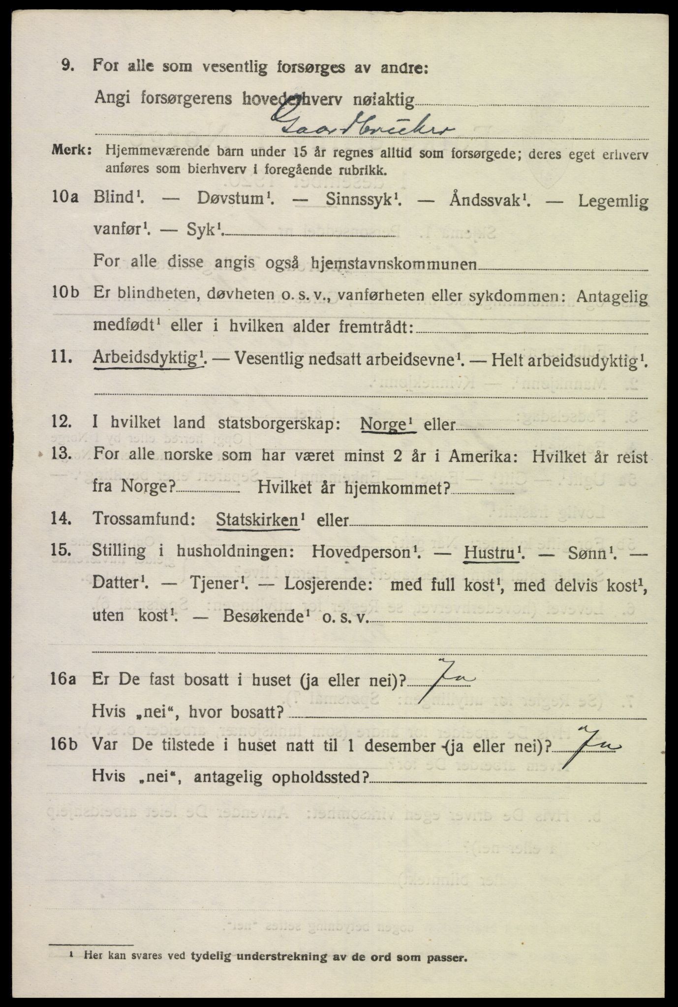 SAK, 1920 census for Søgne, 1920, p. 3504