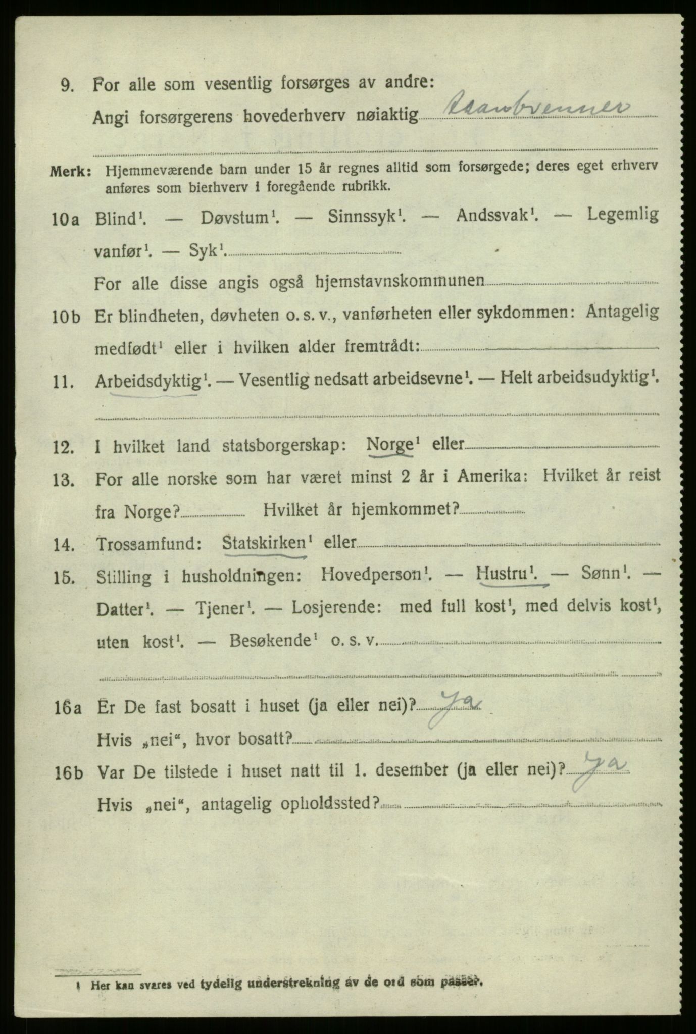 SAB, 1920 census for Kinn, 1920, p. 3682