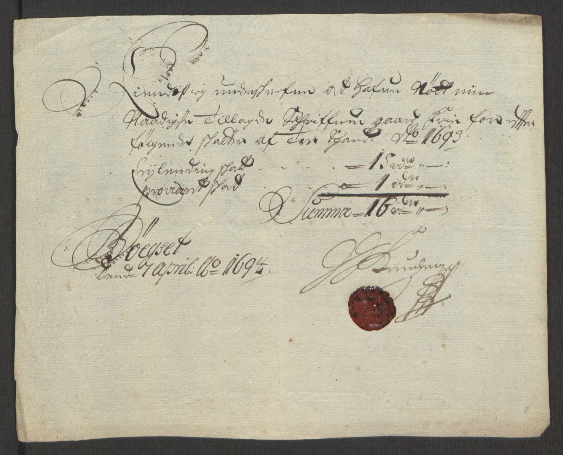 Rentekammeret inntil 1814, Reviderte regnskaper, Fogderegnskap, AV/RA-EA-4092/R61/L4104: Fogderegnskap Strinda og Selbu, 1693-1694, p. 148