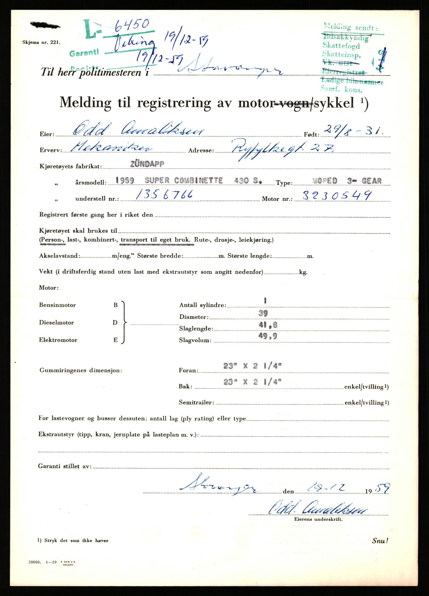 Stavanger trafikkstasjon, AV/SAST-A-101942/0/F/L0016: L-5950 - L-6499, 1930-1971, p. 1821