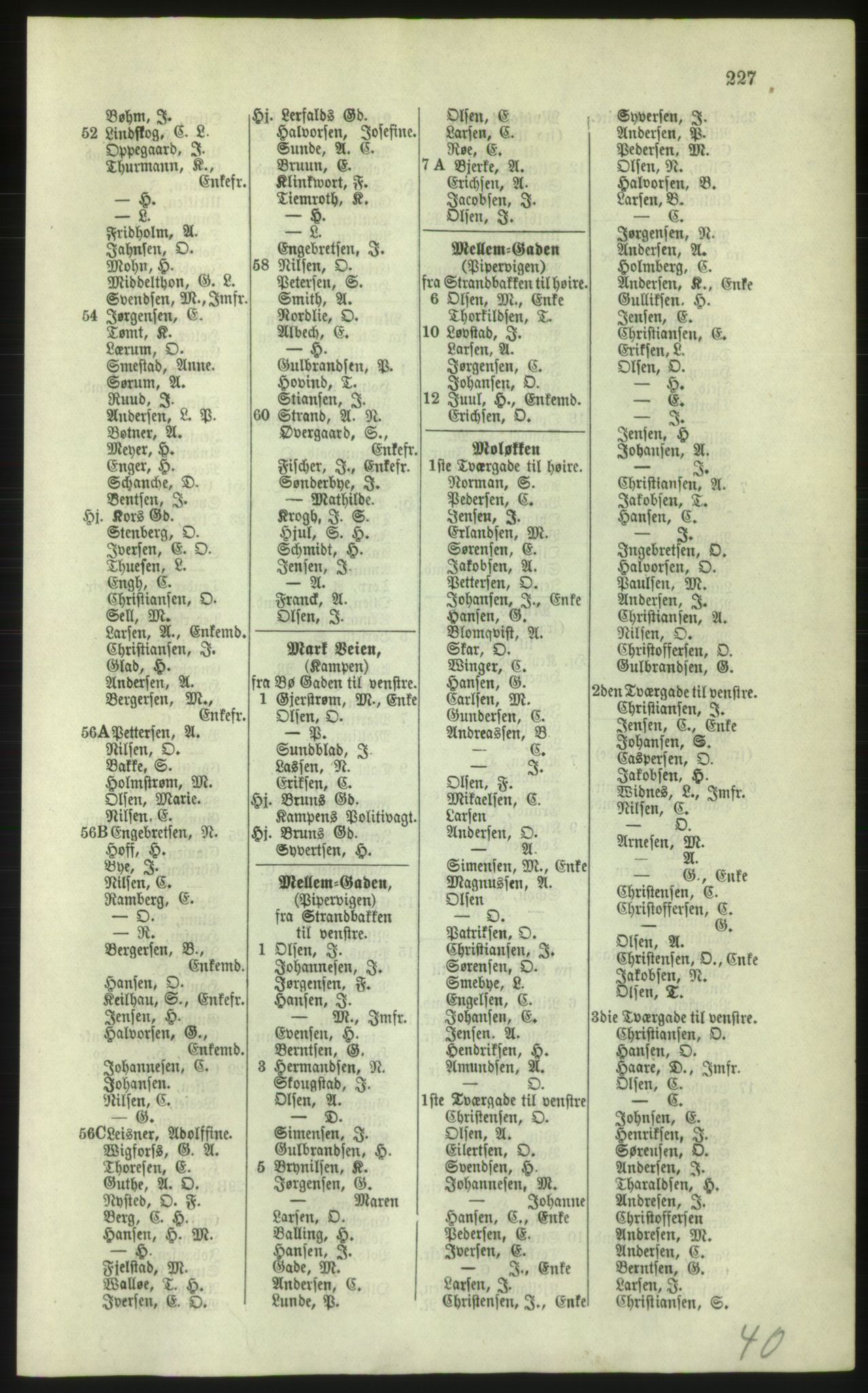 Kristiania/Oslo adressebok, PUBL/-, 1879, p. 227