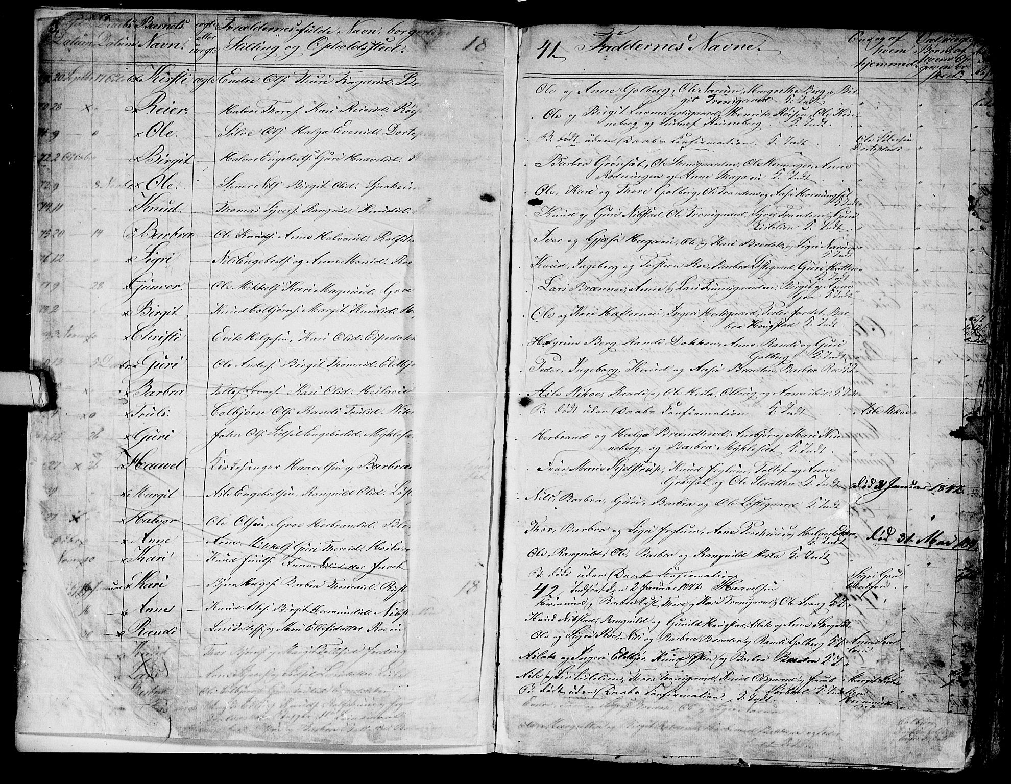 Gol kirkebøker, AV/SAKO-A-226/G/Ga/L0001: Parish register (copy) no. I 1, 1841-1860, p. 3-4