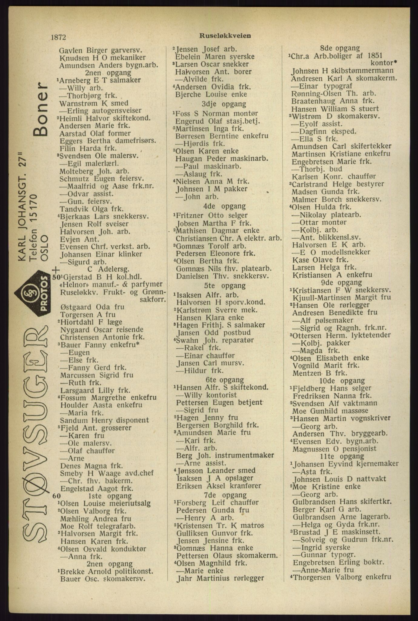 Kristiania/Oslo adressebok, PUBL/-, 1933, p. 1872