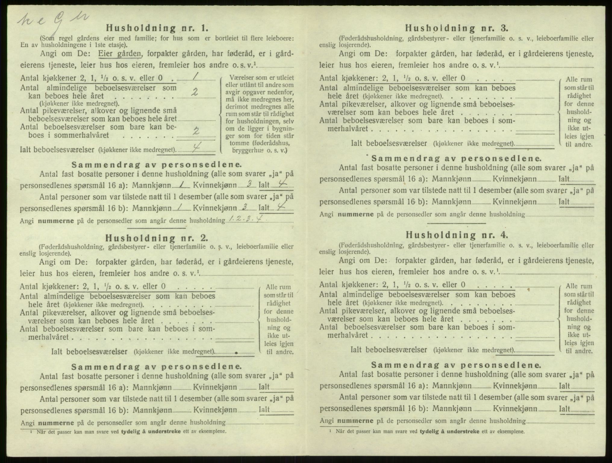 SAB, 1920 census for Hamre, 1920, p. 322