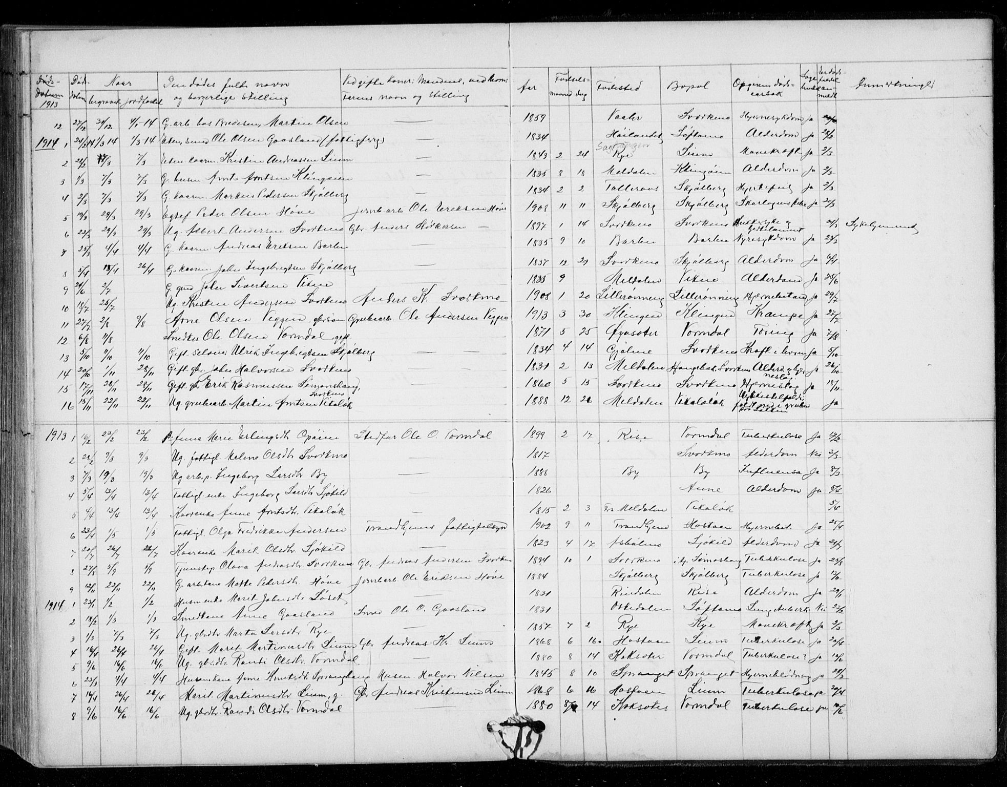 Ministerialprotokoller, klokkerbøker og fødselsregistre - Sør-Trøndelag, SAT/A-1456/671/L0841: Parish register (official) no. 671A03, 1893-1915