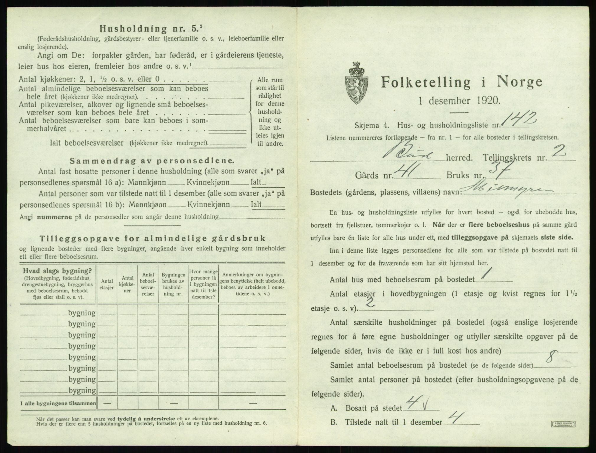 SAT, 1920 census for Bud, 1920, p. 416