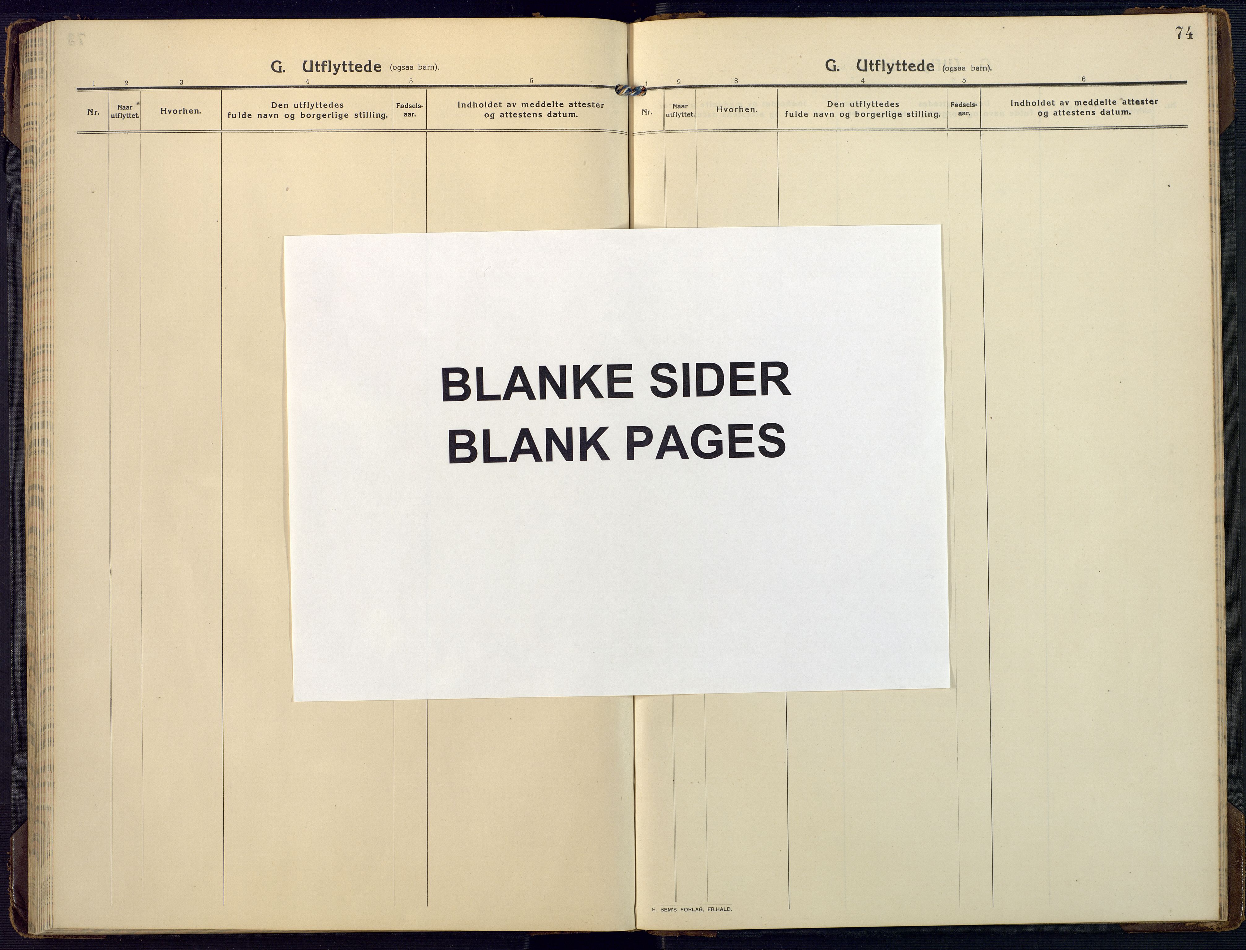 Mandal sokneprestkontor, AV/SAK-1111-0030/F/Fa/Fab/L0003: Parish register (official) no. A 3, 1913-1933, p. 74