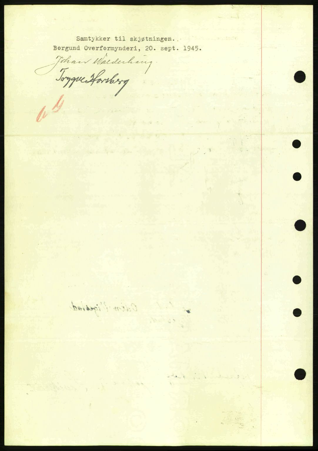 Nordre Sunnmøre sorenskriveri, AV/SAT-A-0006/1/2/2C/2Ca: Mortgage book no. A20a, 1945-1945, Diary no: : 830/1945