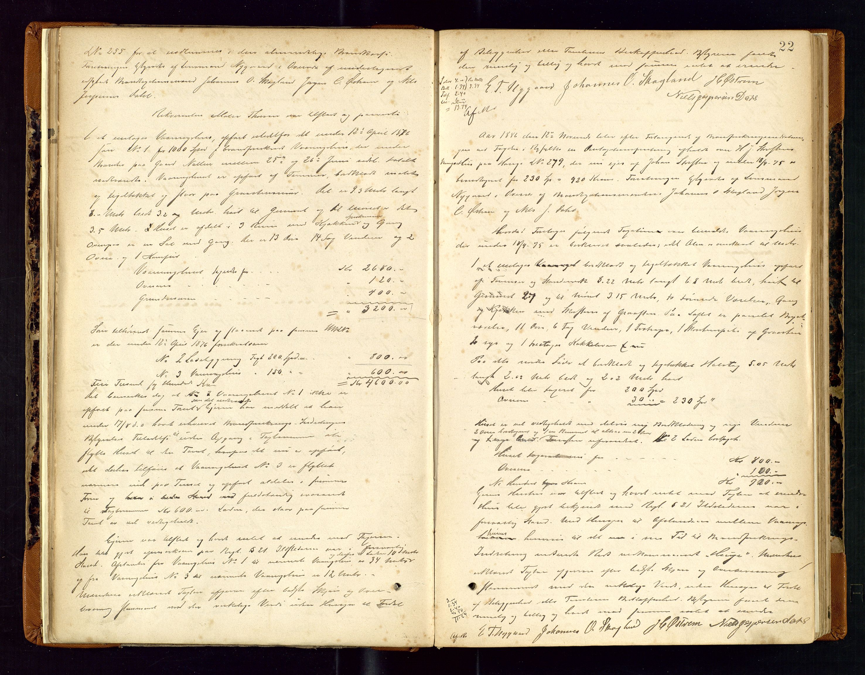 Torvestad lensmannskontor, AV/SAST-A-100307/1/Goa/L0002: "Brandtaxationsprotokol for Torvestad Thinglag", 1883-1917, p. 21b-22a