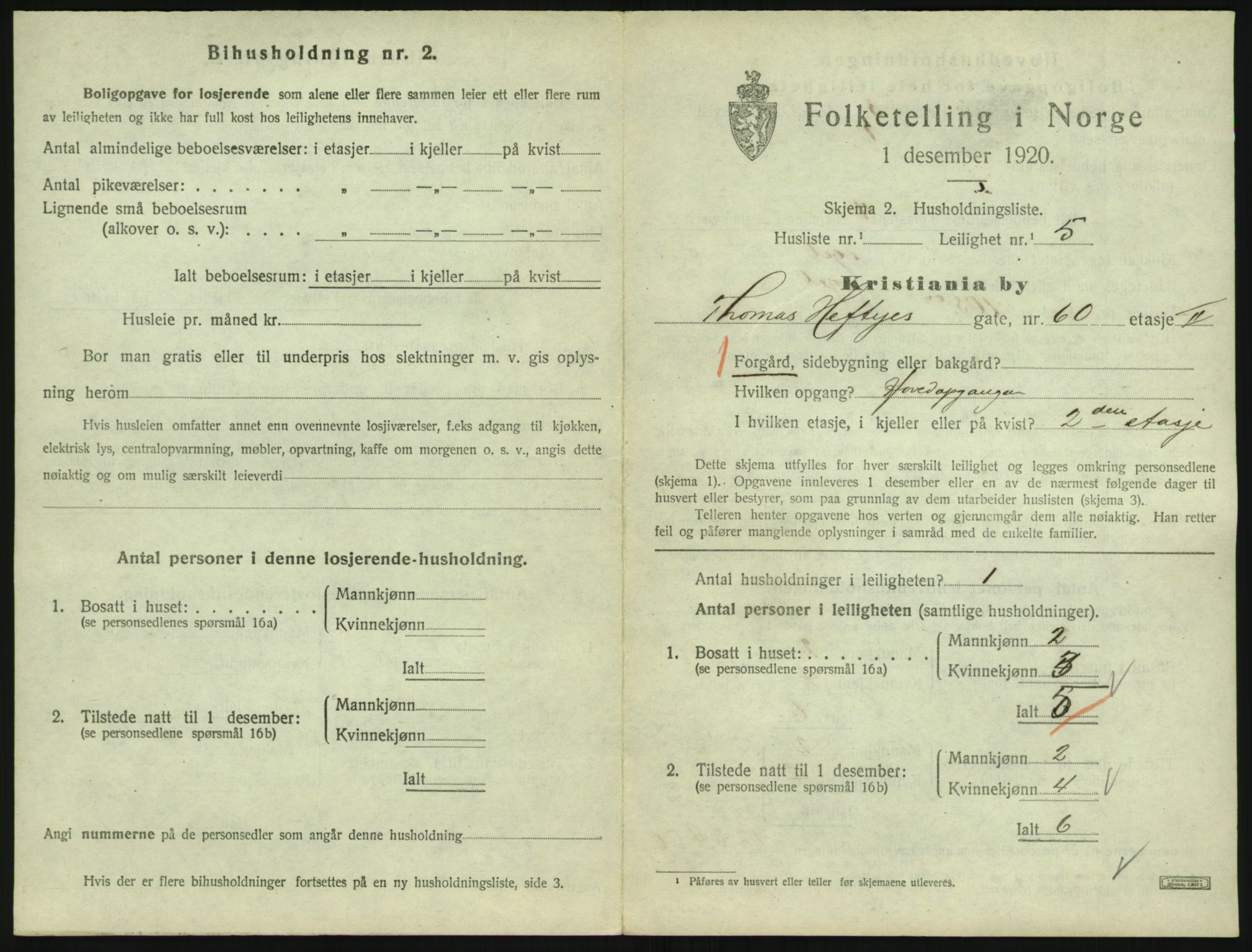 SAO, 1920 census for Kristiania, 1920, p. 111429