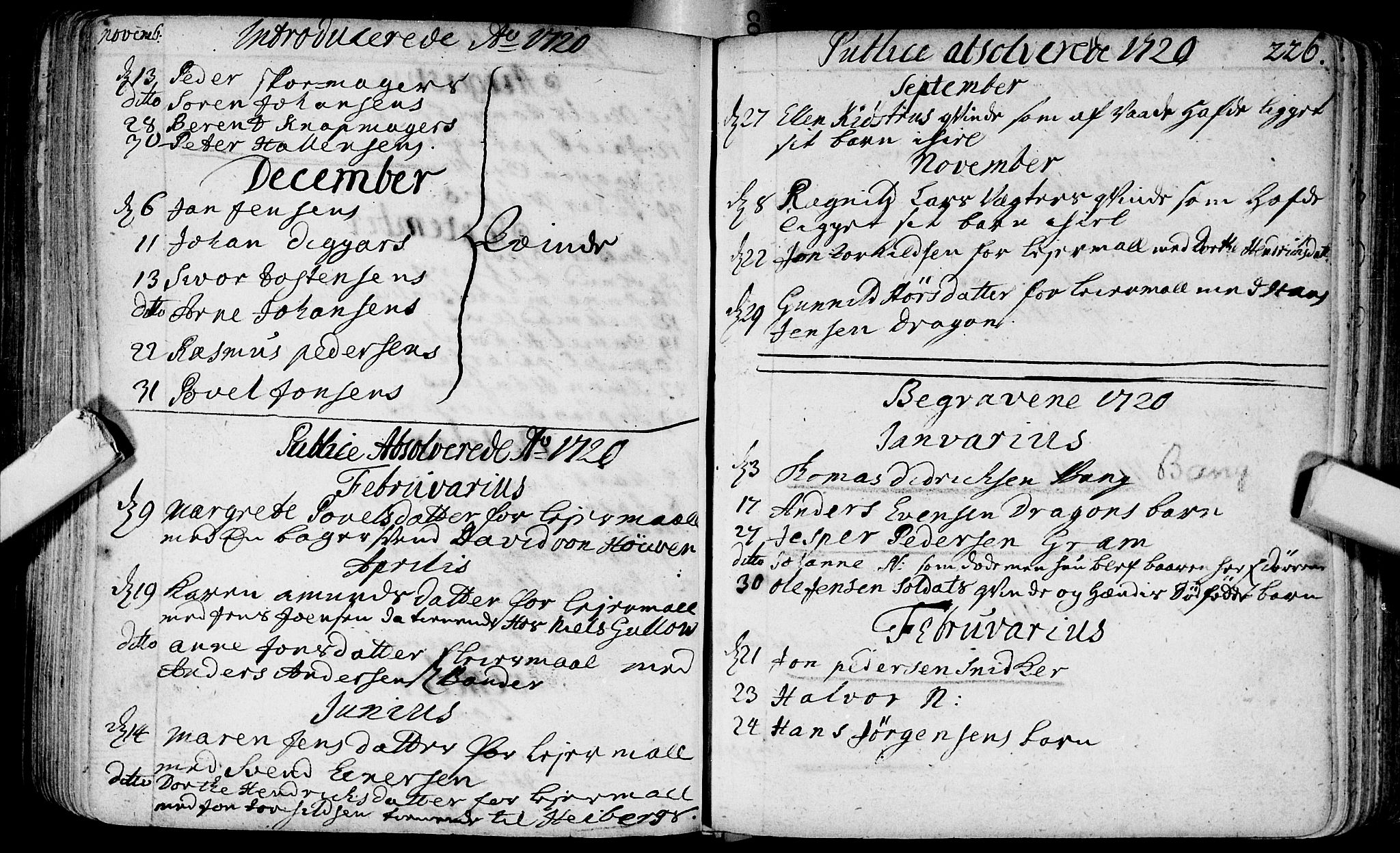 Bragernes kirkebøker, SAKO/A-6/F/Fa/L0003: Parish register (official) no. I 3, 1706-1734, p. 226