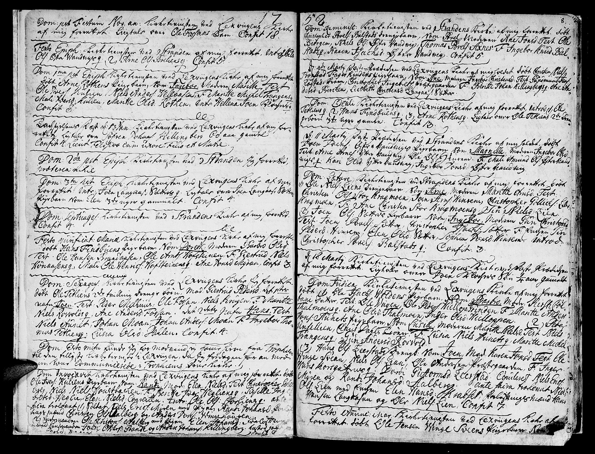 Ministerialprotokoller, klokkerbøker og fødselsregistre - Nord-Trøndelag, SAT/A-1458/701/L0003: Parish register (official) no. 701A03, 1751-1783, p. 8